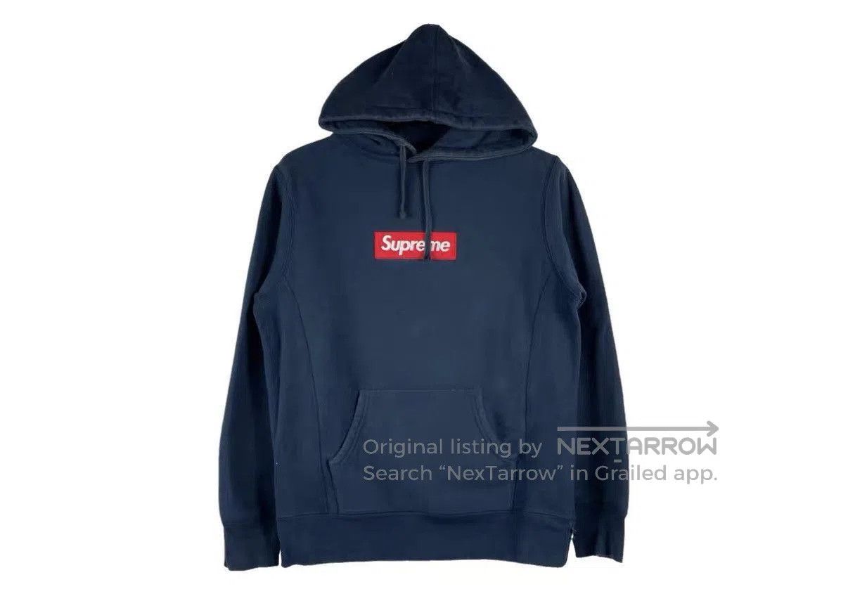 Supreme Blue Hoodie with Front Pocket and Hood. Size US M / EU 48-50 / 2 - 1 Thumbnail