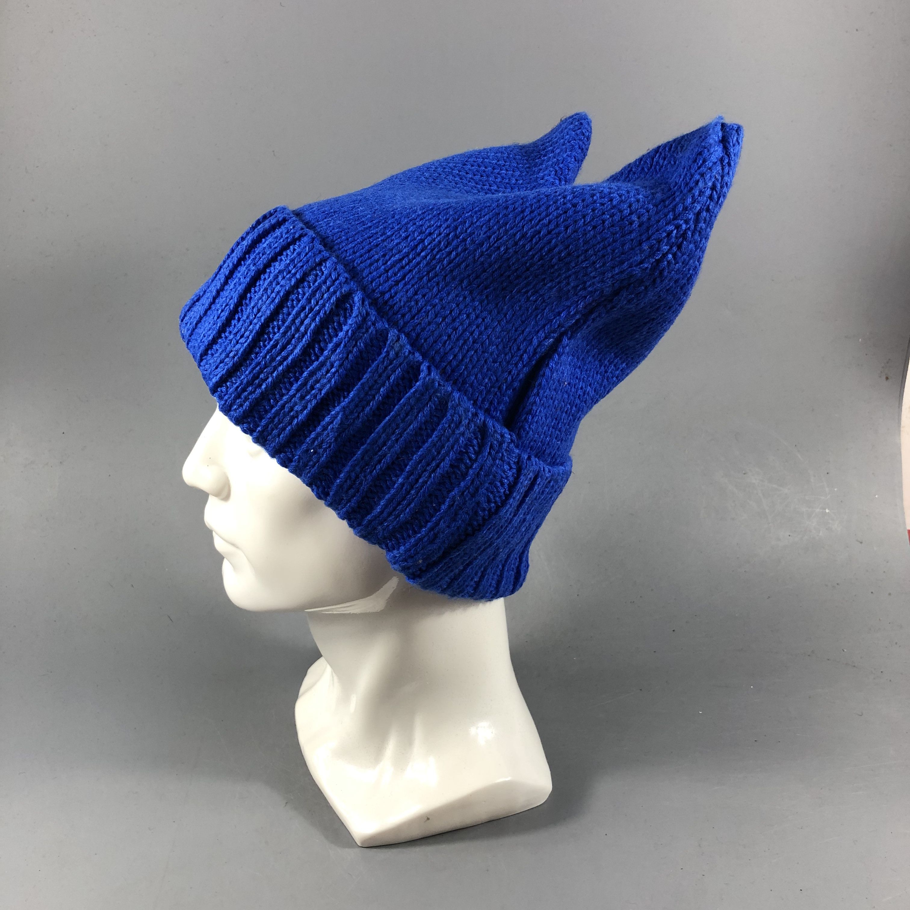 Hypebeast Blue Devil Horn Bunny Ear Beanie Snowcap Snow Hat B847 Size ONE SIZE - 2 Thumbnail
