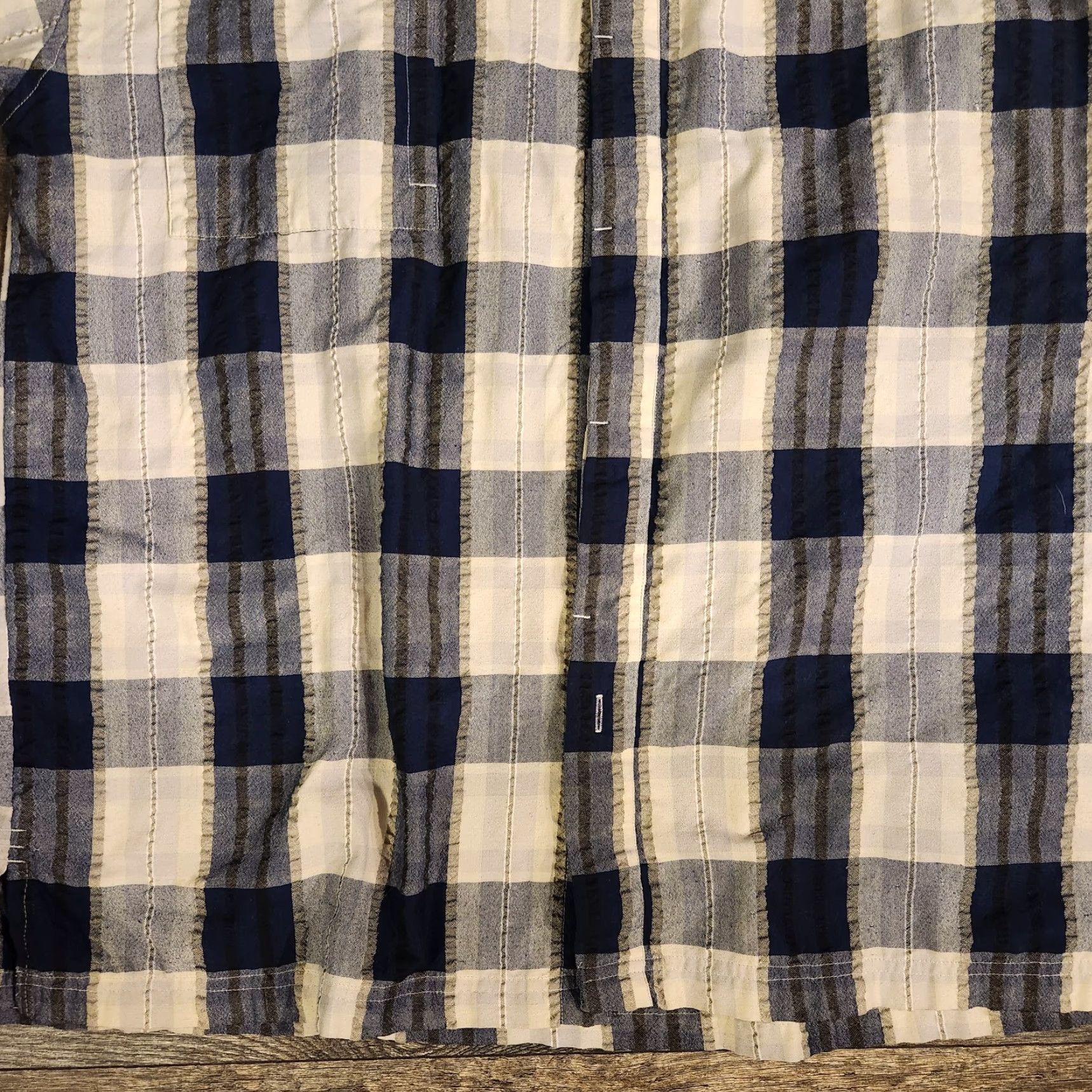 Vintage VINTAGE Mecca Shirt Mens XL Button Short Sleeve Blue Plaid Hip Hop Street Size US XL / EU 56 / 4 - 3 Thumbnail