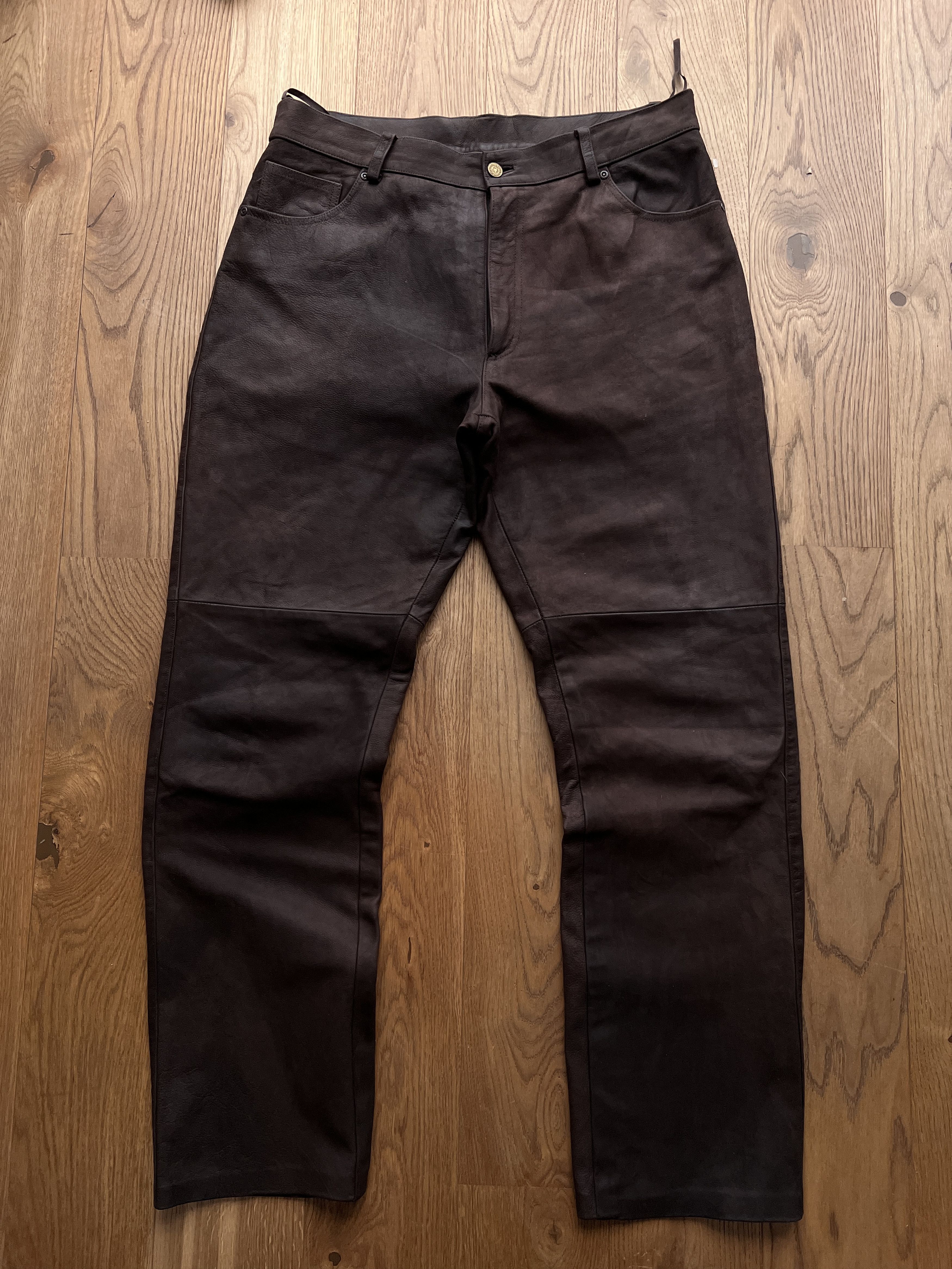 Hysteric Glamour Cowboy core vintage soft leather pants opium japanese style Size US 34 / EU 50 - 4 Thumbnail