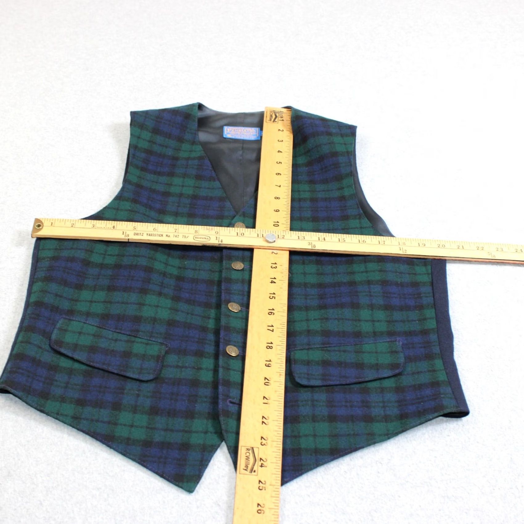 Pendleton Pendleton Vest Men 40 Green Plaid Wool Buttoned Lined Pockets Heritage US Vintage Style Casual Business Womens? Size US XXS / EU 40 - 6 Thumbnail