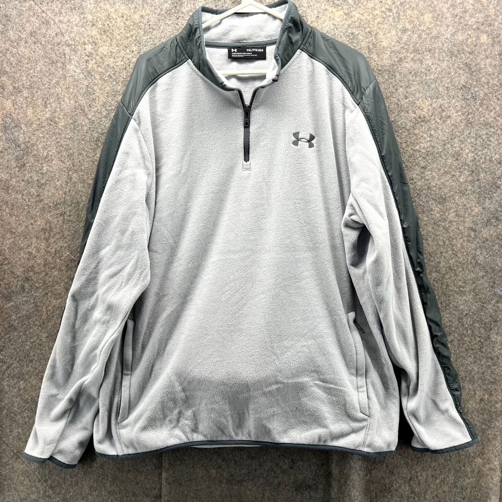 Under Armour VINTAGE Under Armour Sweater Men 2XL Gray Green 1/2 Zip Fleece Pullover Jacket Size US XXL / EU 58 / 5 - 2 Thumbnail