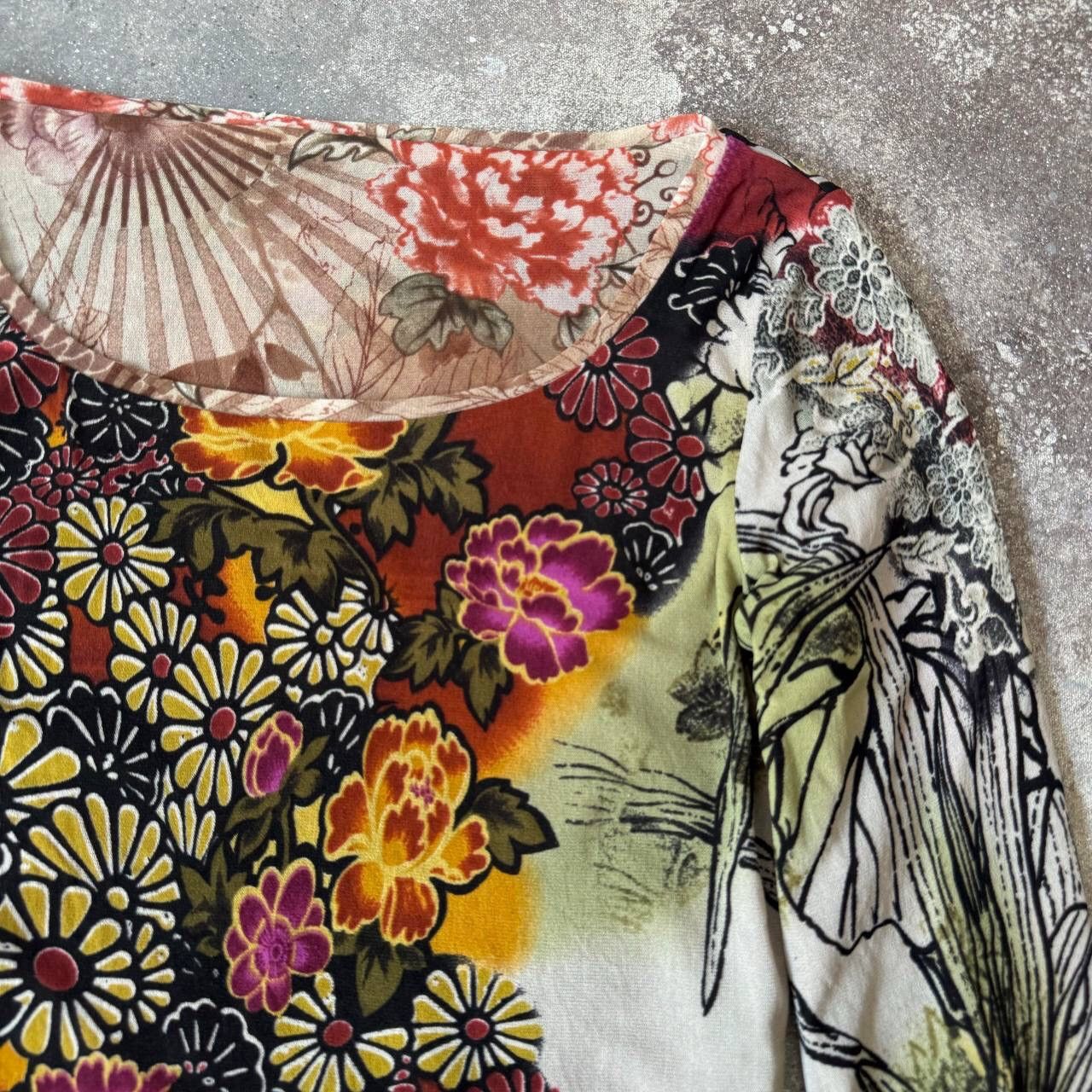 20471120 × Hysteric Glamour × Vintage Amazing Vintage Floral Mesh Long Sleeve Top Size M / US 6-8 / IT 42-44 - 4 Thumbnail