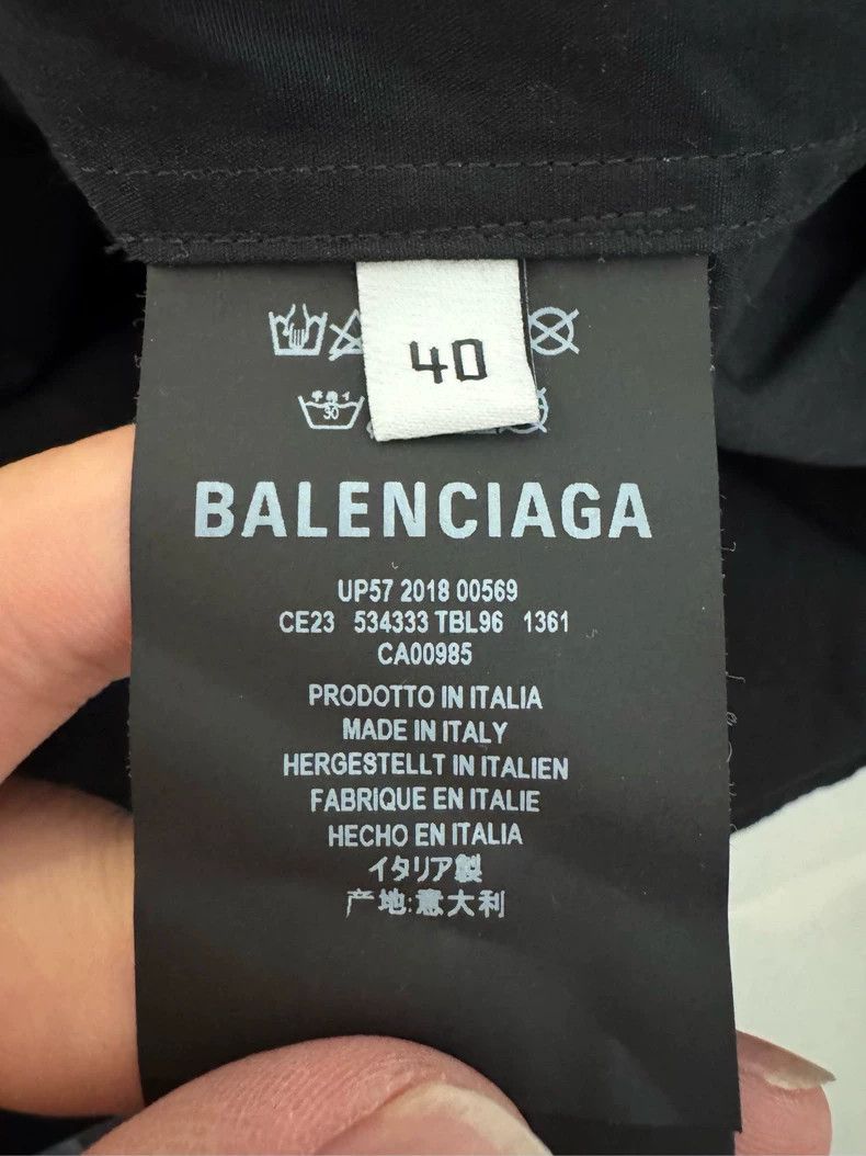 Balenciaga Balenciaga Black Full Logo Long Sleeve Shirt Size US XXS / EU 40 - 4 Thumbnail