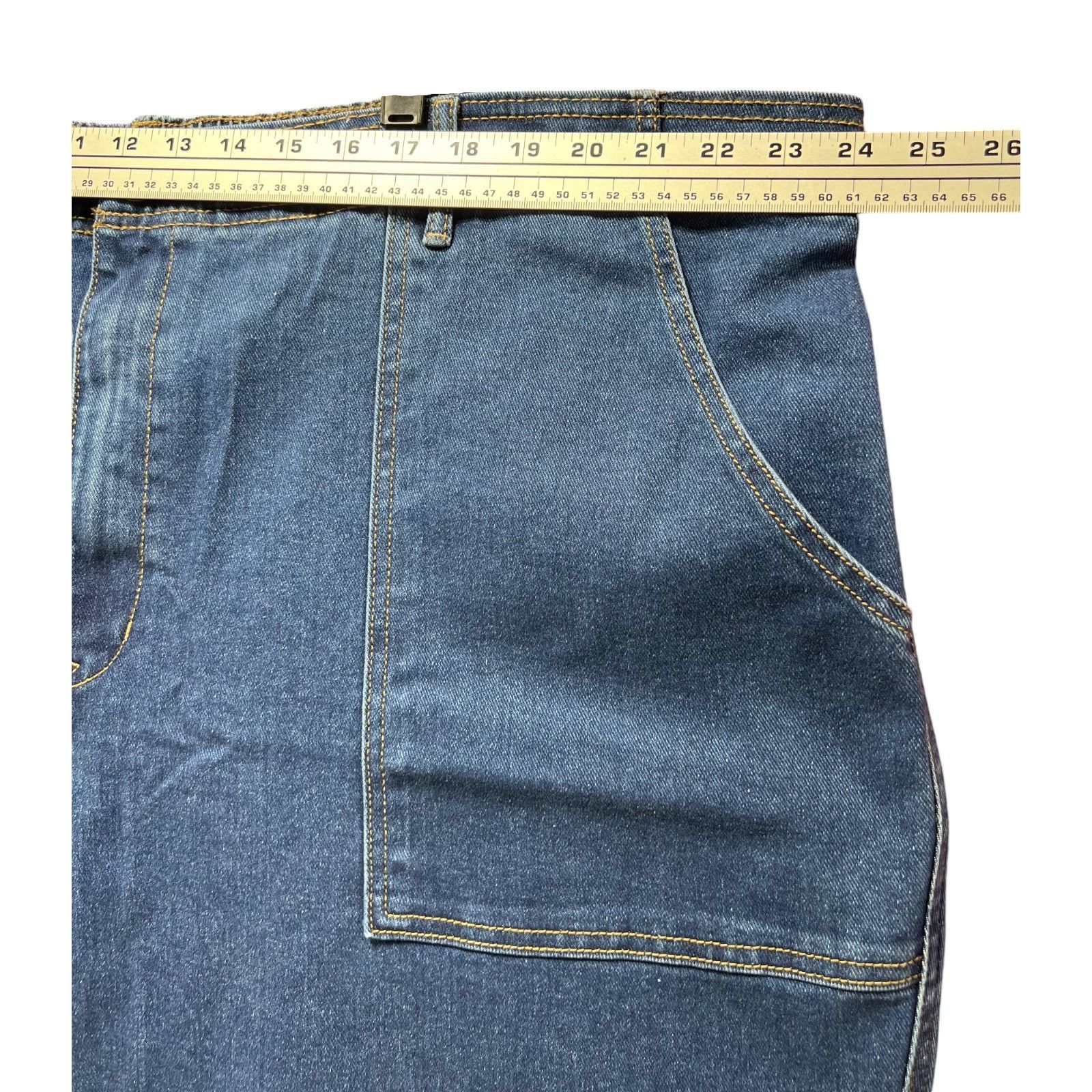 Other KnoxRose-Women's High-Rise Jeans Elastic Waistband Relaxed A Size 34" / US 12 / IT 48 - 3 Thumbnail