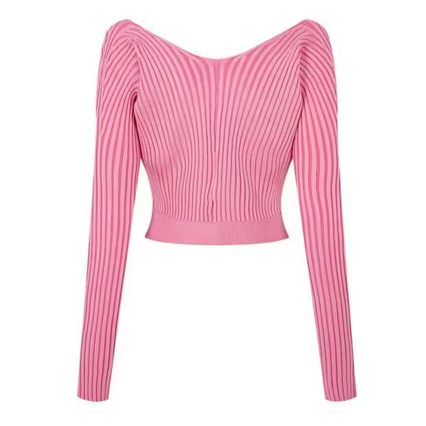 Jacquemus o1g2r1mq1024 Cardigan Top in Pink Size M / US 6-8 / IT 42-44 - 2 Thumbnail