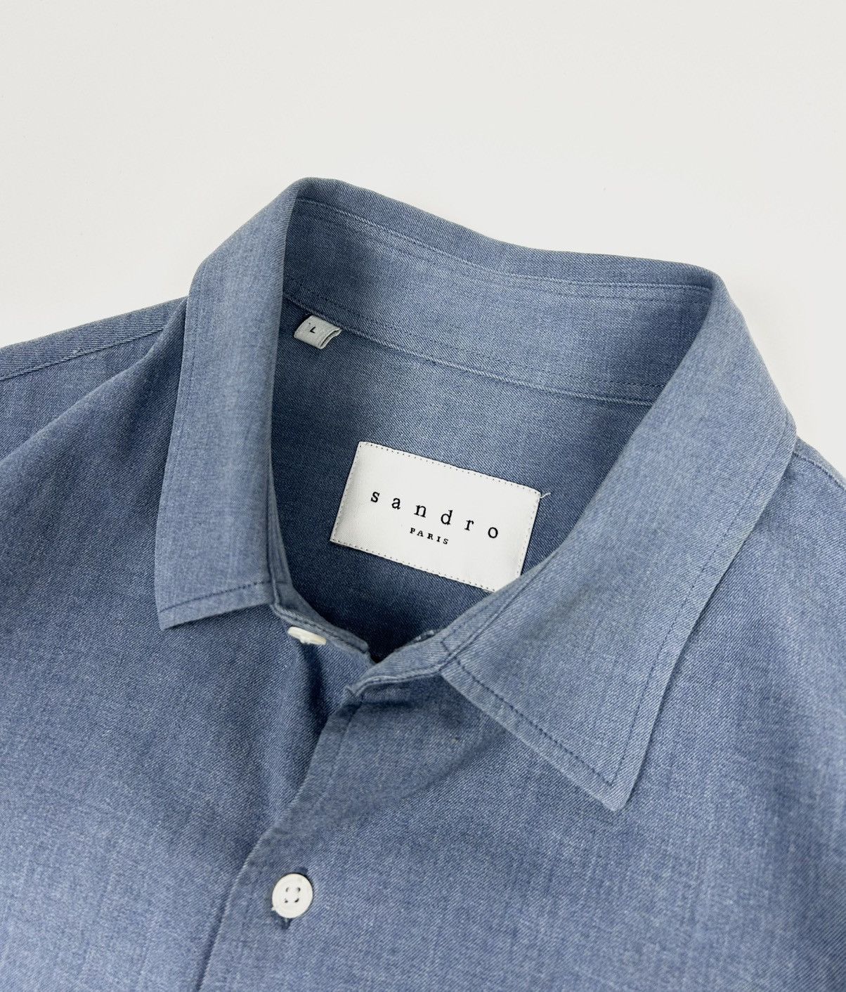 Sandro × Vintage Sandro Paris Luxury Button up Shirts Size US L / EU 52-54 / 3 - 8 Thumbnail