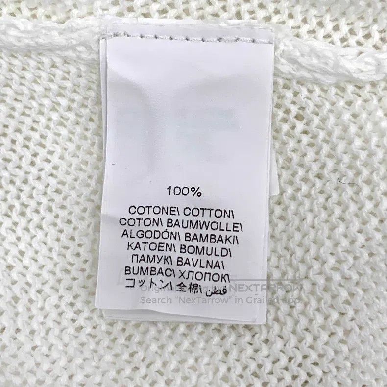 Brunello Cucinelli Brunello Cucinelli White sequin design cotton V-neck short Size S / US 4 / IT 40 - 6 Thumbnail
