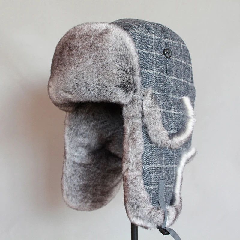 Japanese Brand × Vintage Men Russian Bomber Hat Winter Ushanka Trapper Hat Size ONE SIZE - 1 Thumbnail