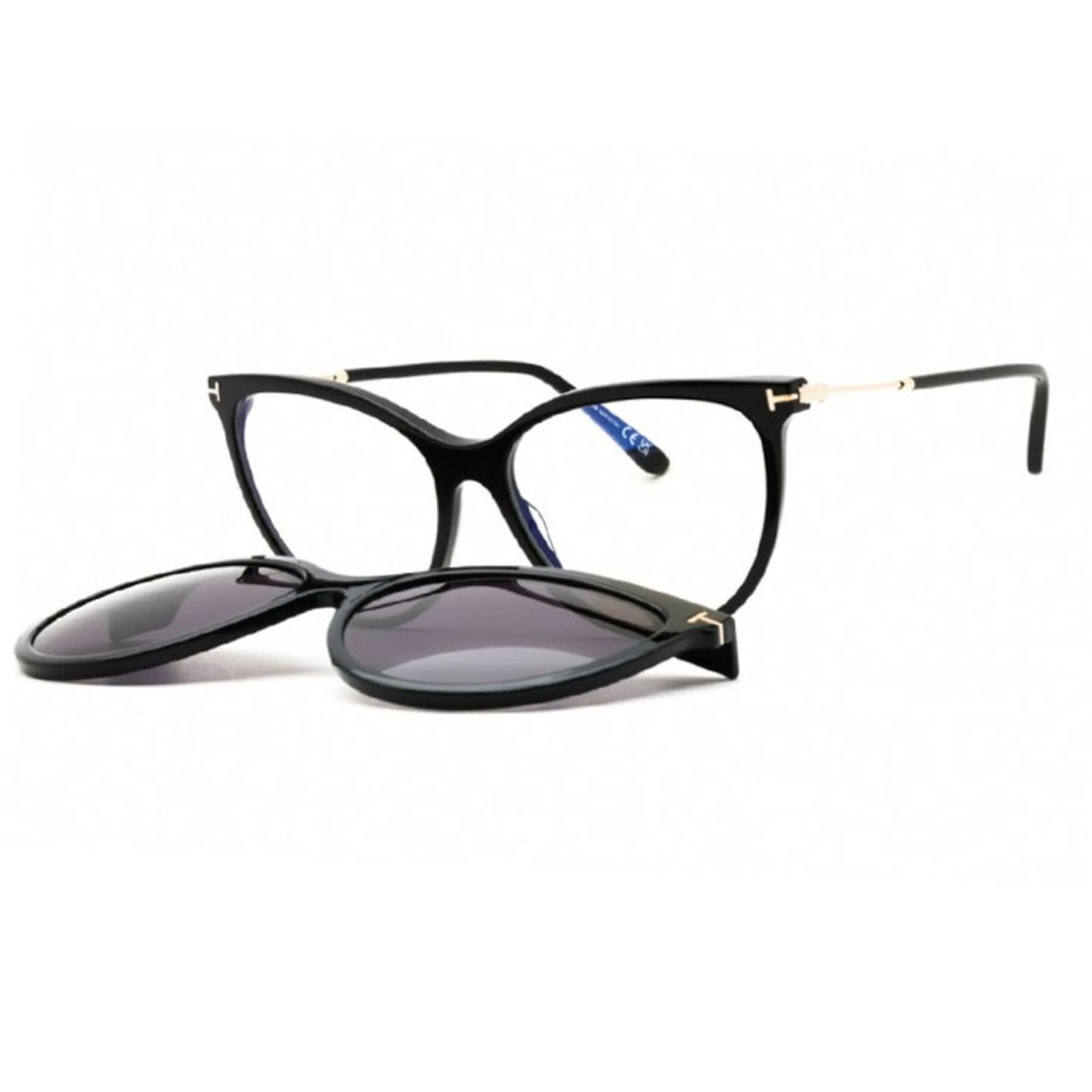 Tom Ford New! Tom Ford FT5994-B 001 Black Sunglasses Clip On Set Size ONE SIZE - 6 Thumbnail