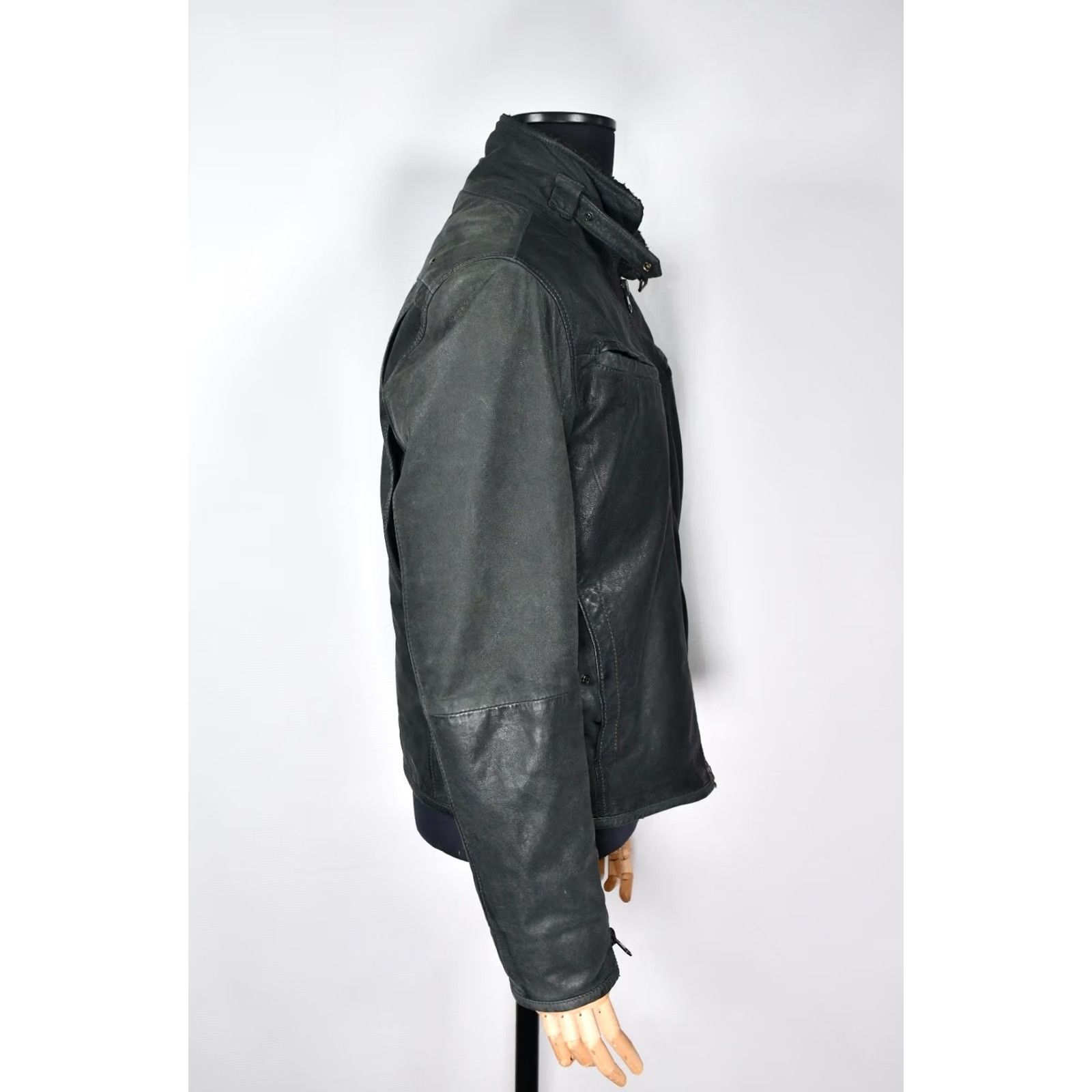G-Star G-Star LT. Flight Leather Jacket Mens L - Leather Jacket - Size L - 100% Leather - Vintage: No - Gray Not Specified? Size US L / EU 52-54 / 3 - 4 Thumbnail