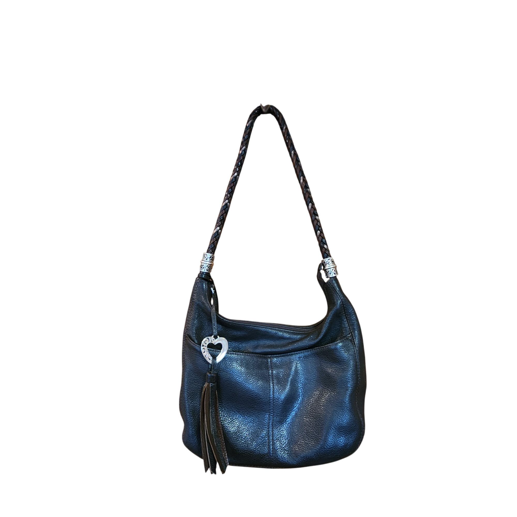 Brighton BRIGHTON Barbados Brown Pebbled Leather Hobo Shoulder Bag Wi Size ONE SIZE - 1 Thumbnail
