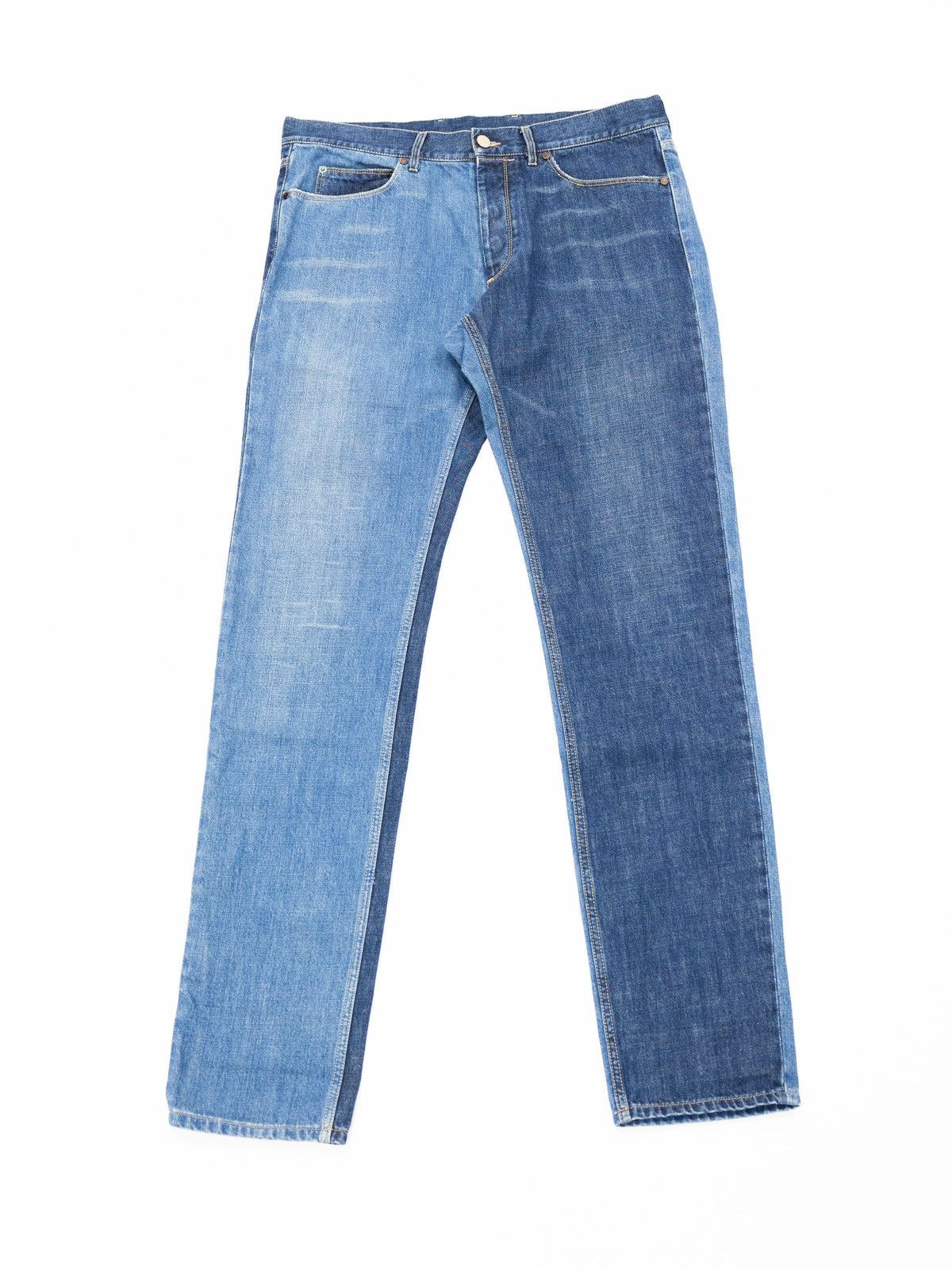 image of Lanvin Split Wash Denim in Blue, Men's (Size 36)