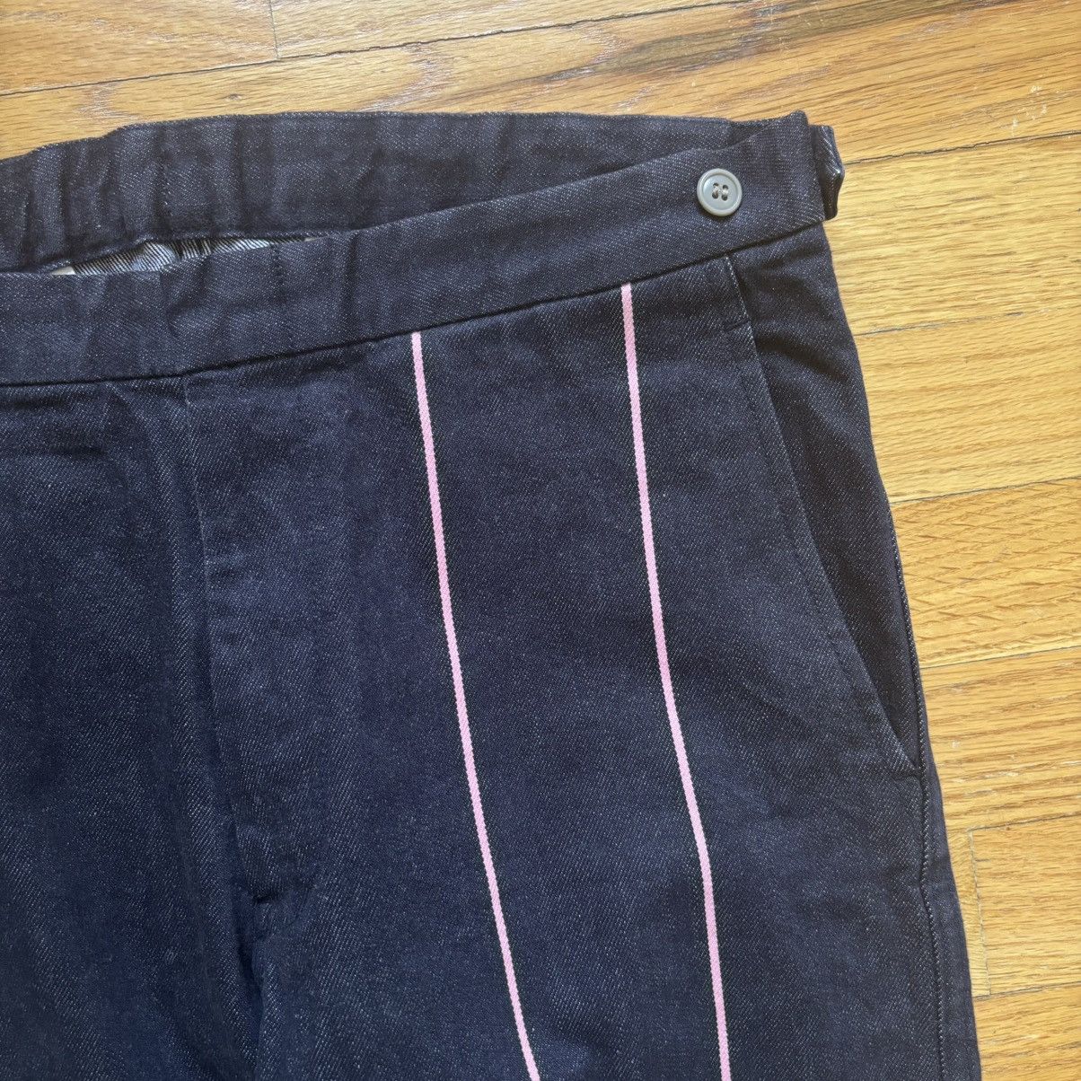 Comme des Garcons Homme Plus FW2001 Asymmetric Striped Jeans Size US 32 / EU 48 - 3 Thumbnail