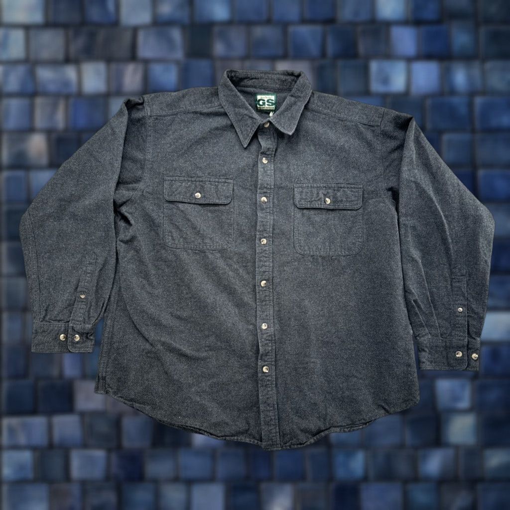 Vintage VINTAGE Gander Mountain Guide Series Chamois Button-Up Flannel Shirt Men's 2XL Gray Cotton Swing Outdoors? Size US XXL / EU 58 / 5 - 1 Thumbnail