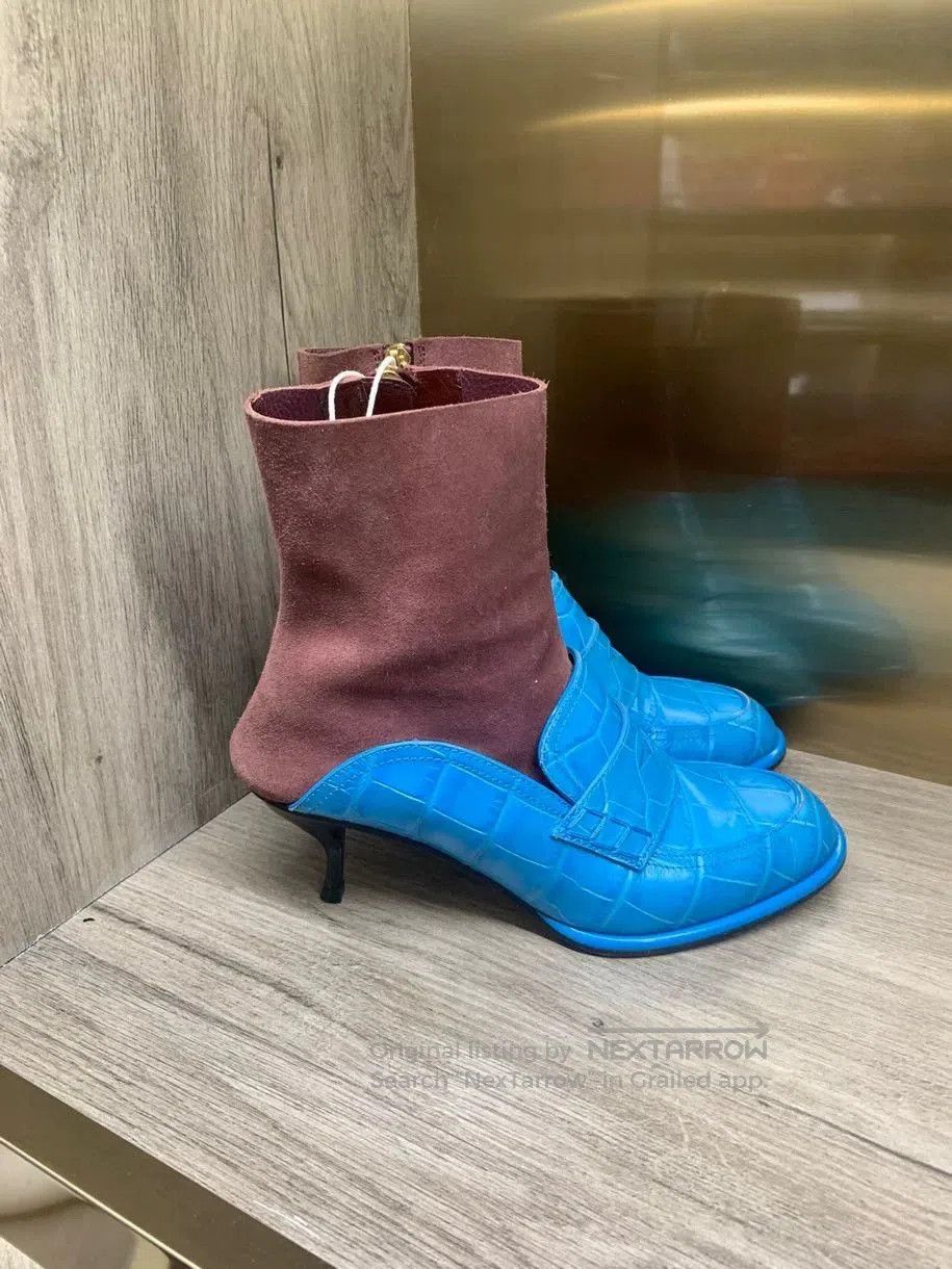 Loewe Loewe Sky Blue Crocodile Print Low. Size US 6 / IT 36 - 3 Thumbnail