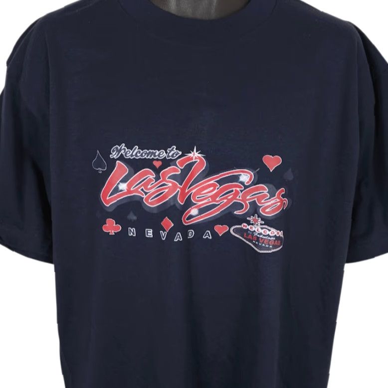 Vintage VINTAGE Bayside Las Vegas T Shirt Mens Size Large Blue 90s Y2K Souvenir Made In USA Size US L / EU 52-54 / 3 - 2 Thumbnail