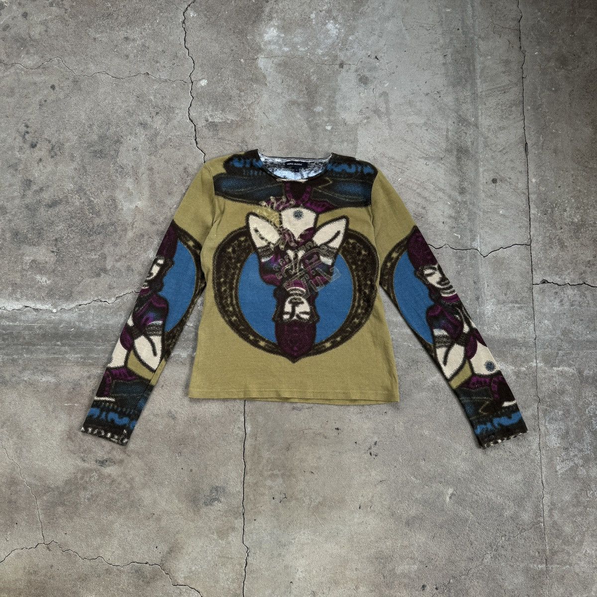 Japanese Brand × Vintage Vintage Vero Moda Budha Printed Long Sleeve Size L / US 10 / IT 46 - 1 Thumbnail