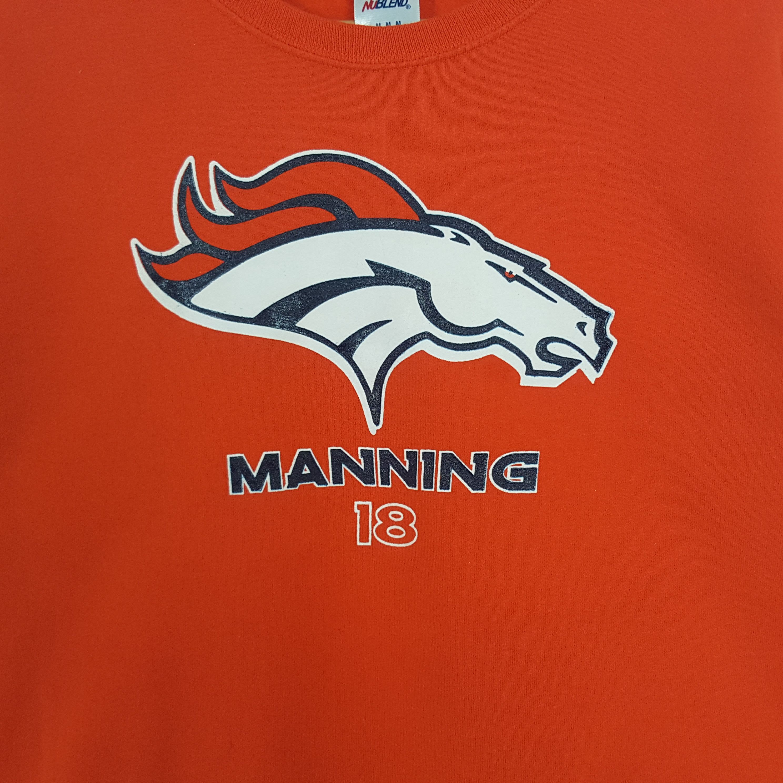 NFL × Vintage Vintage Manning 18 American Football Team NfFL Sweatshirt Size US M / EU 48-50 / 2 - 2 Thumbnail