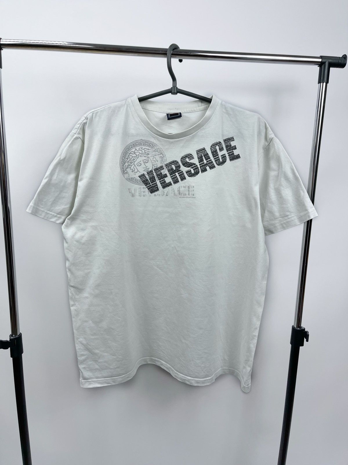 Versace Jeans Couture T-Shirt Size M White Vintage 90s Logo