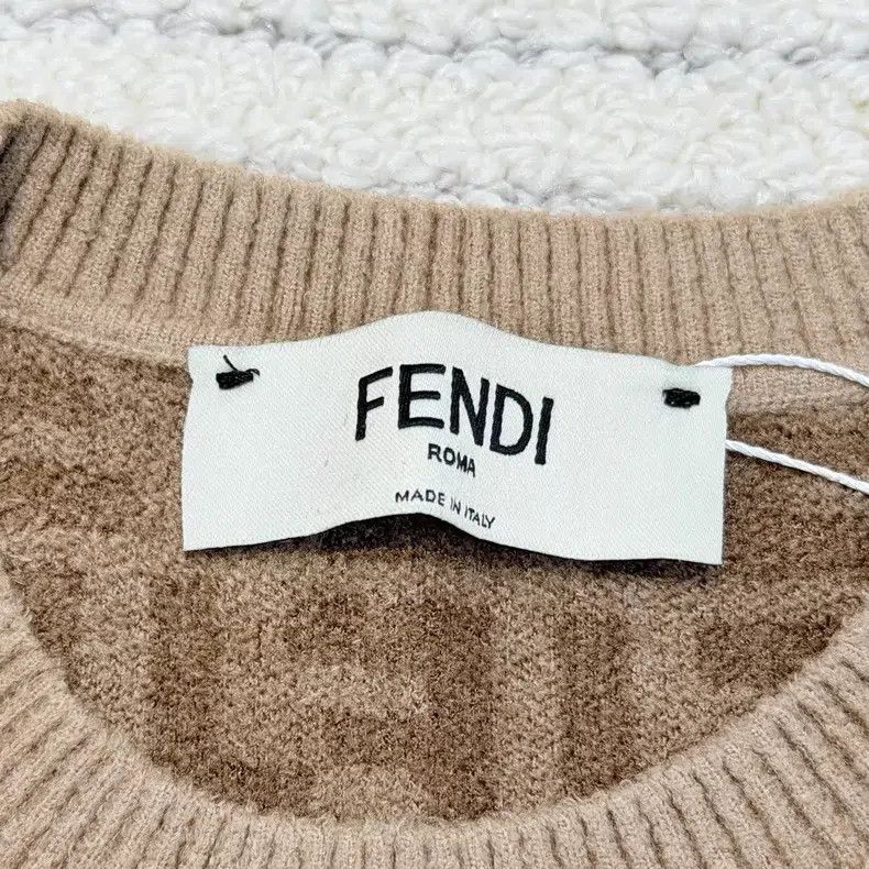 Fendi Fendi Brown All-Printed Waist-Tie Knit Short Sleeve Dress Size XS / US 0-2 / IT 36-38 - 6 Thumbnail
