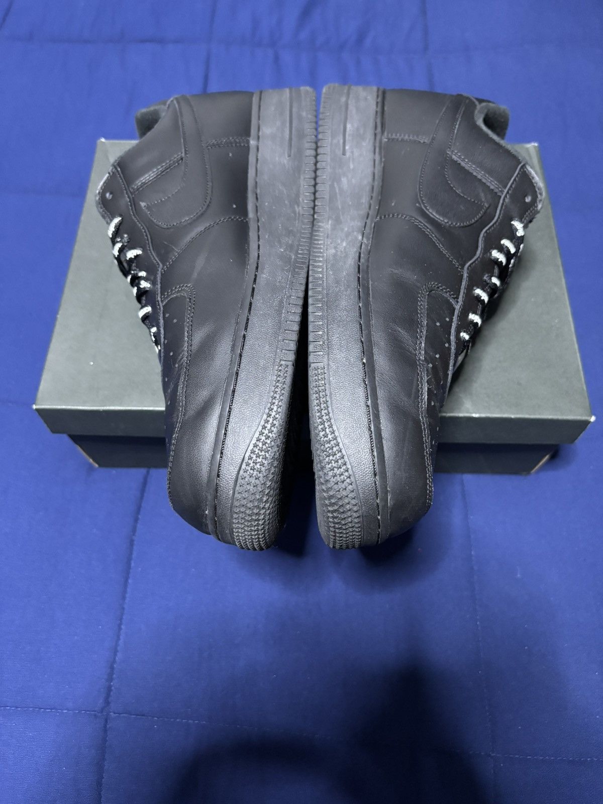 Nike Supreme x Nike Air Force 1 Low Box Logo Black 2020 Size 14 Size US 14 / EU 47 - 3 Thumbnail