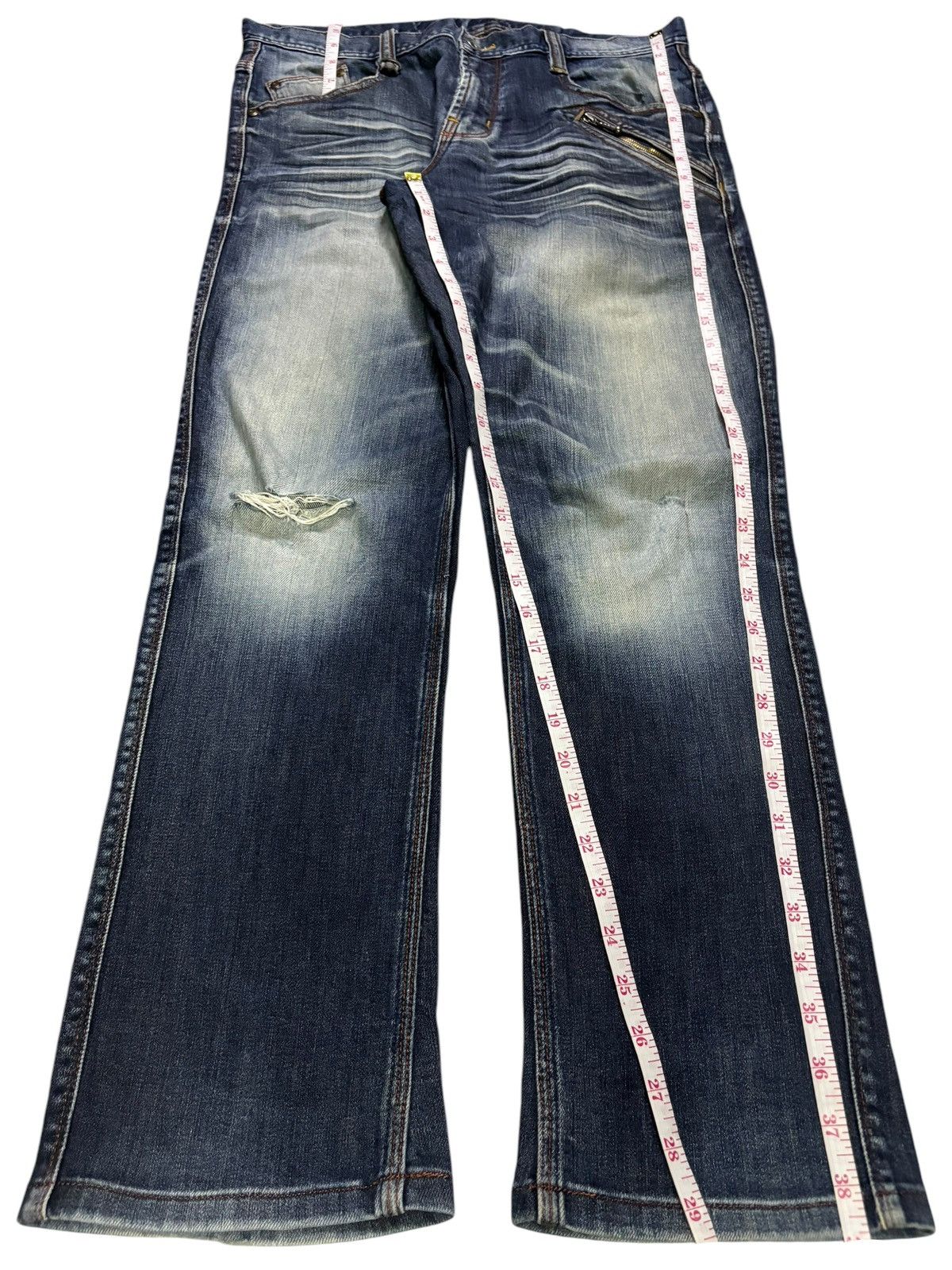 Nicole Club Vintage Nicole Club Whisker Wash Distressed Bootcut Jeans Size US 32 / EU 48 - 13 Thumbnail