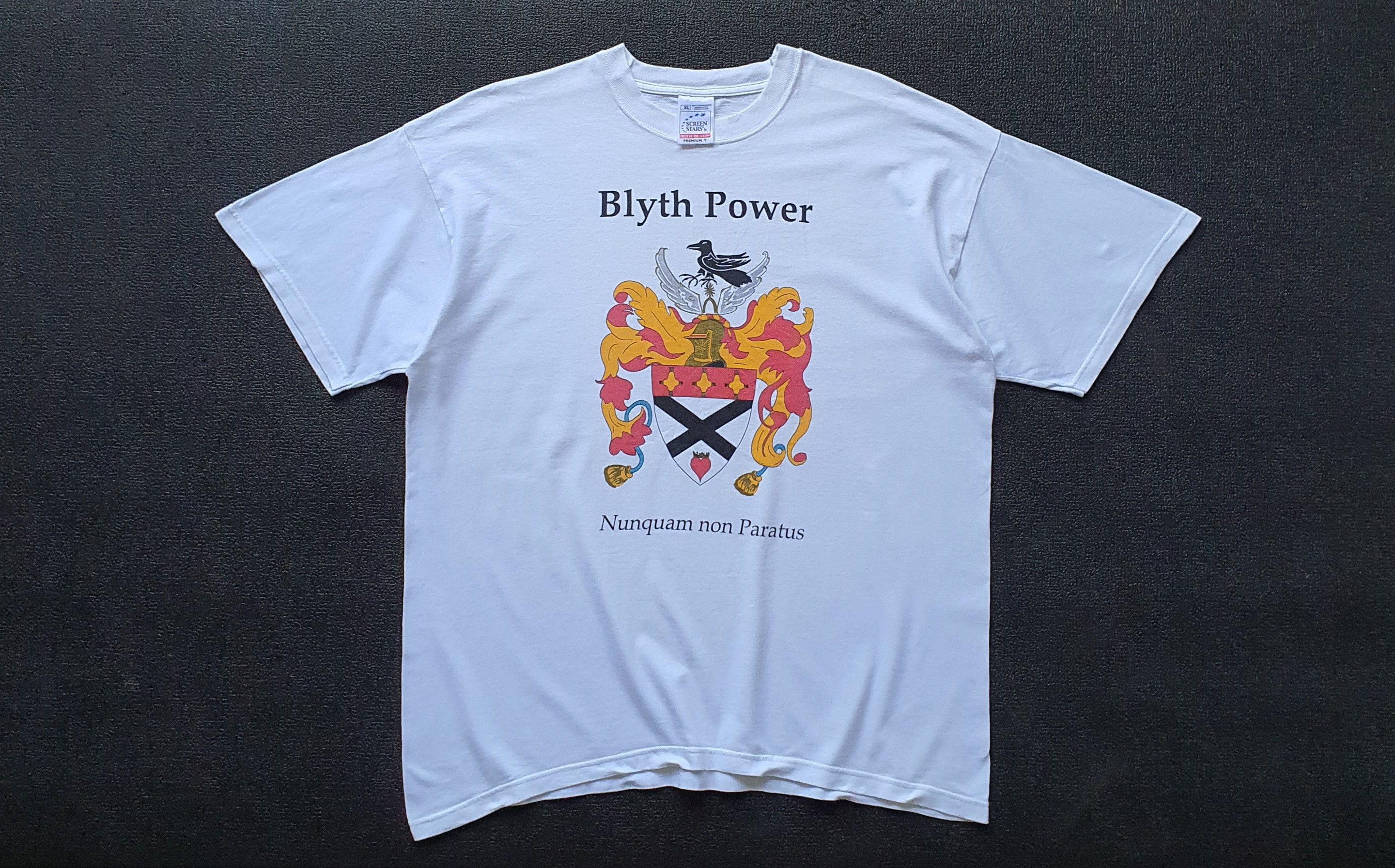 90s BLYTH POWER Nunquam non Paratus T shirt size XL