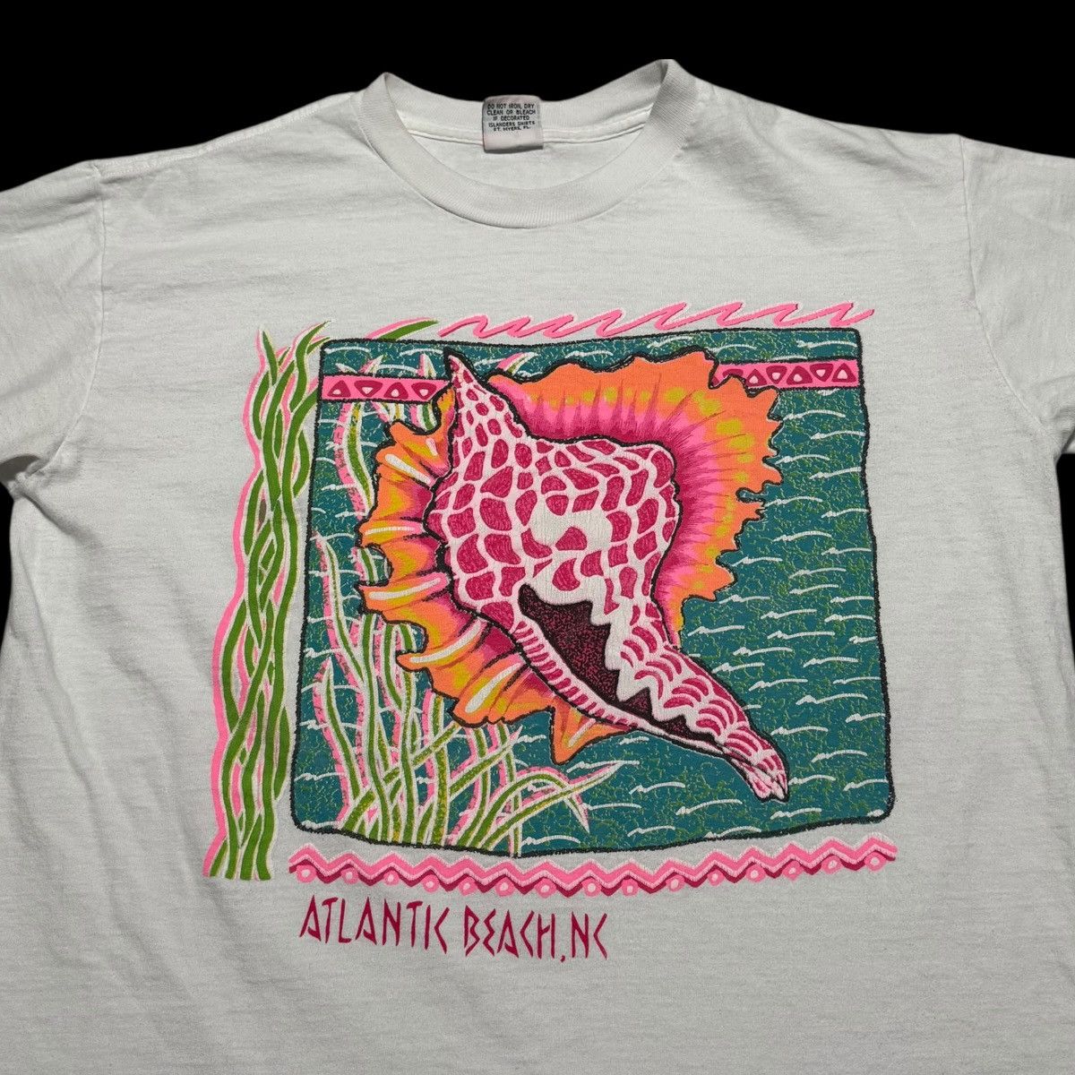 Vintage Vintage 90s Atlantic Beach NC Seashell Ocean Shirt Men's M Size US M / EU 48-50 / 2 - 2 Thumbnail