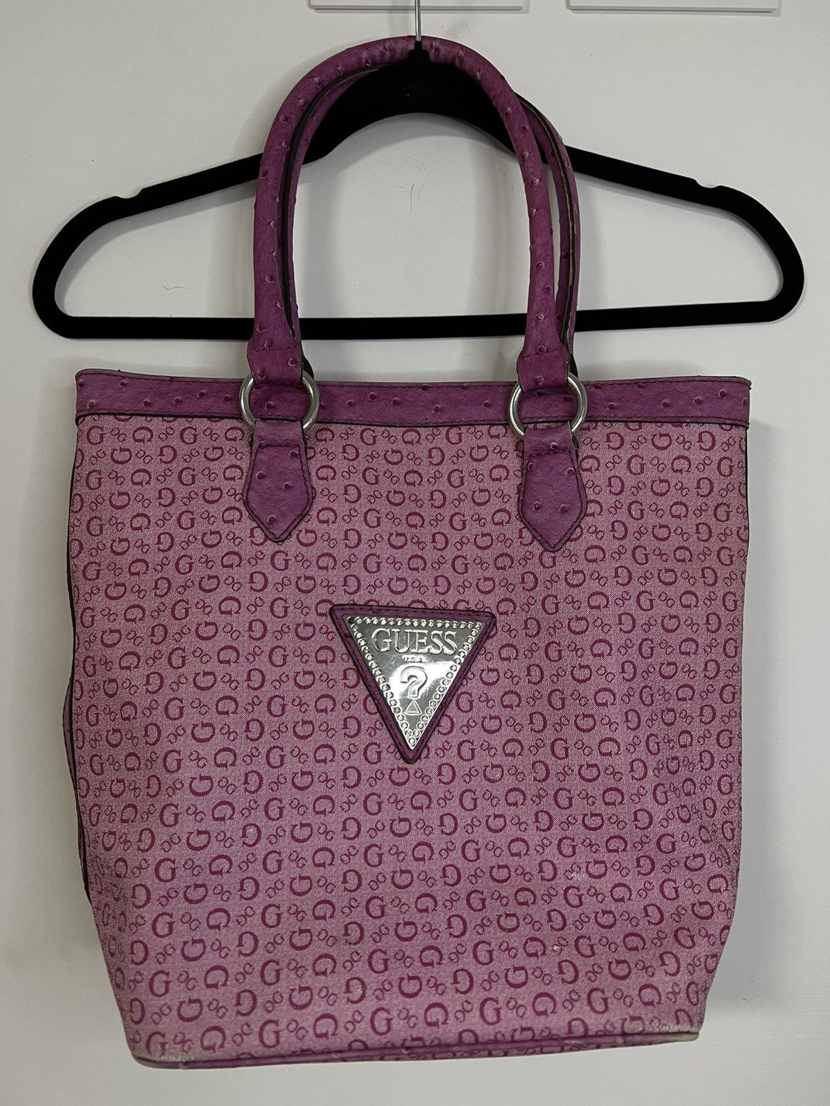 Guess Tote bag guess vintage monogram pink Size ONE SIZE - 1 Thumbnail