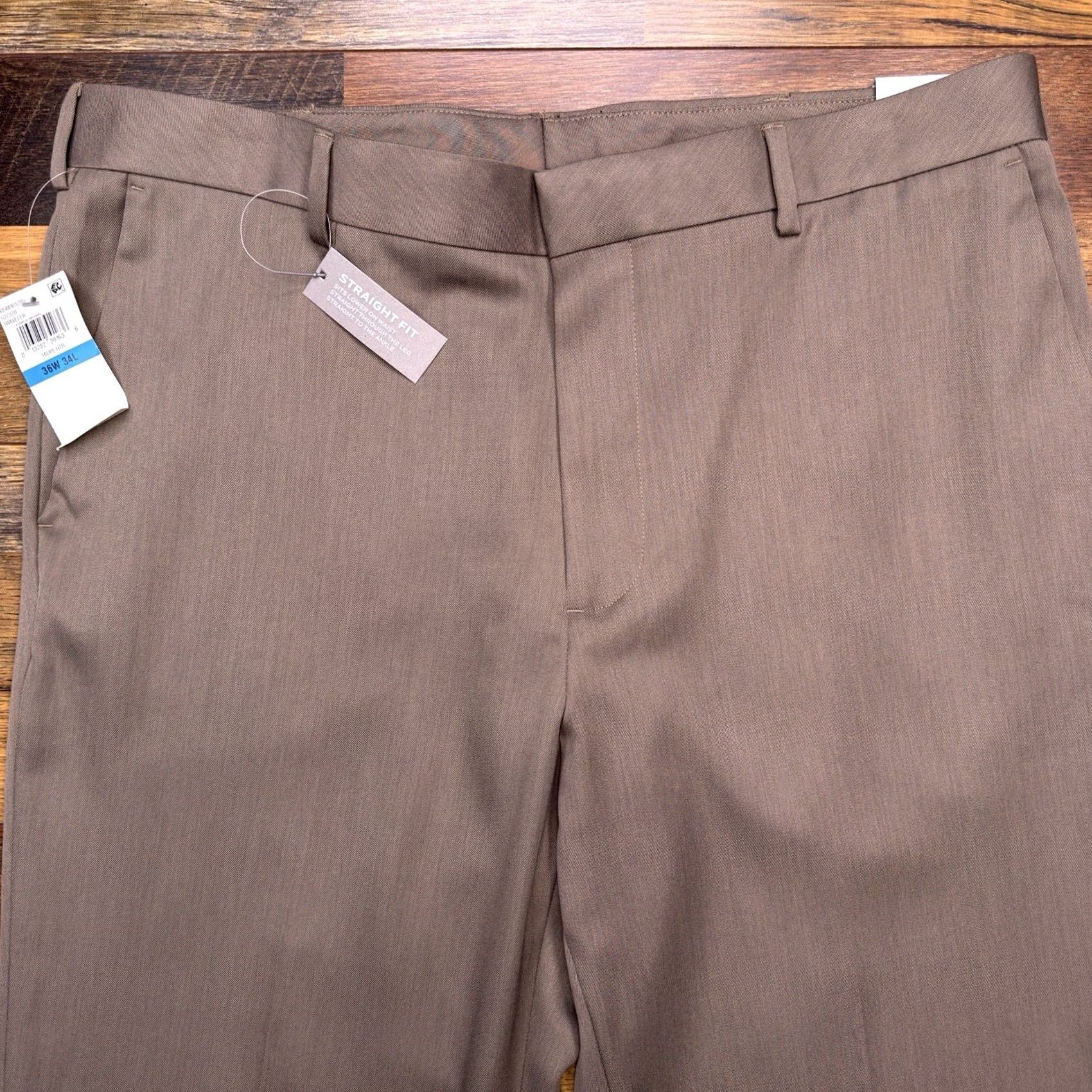 Van Heusen Van Heusen Traveler Pants Mens 34x34 Taupe Premium Non Iron Wicking New Size US 34 / EU 50 - 3 Thumbnail