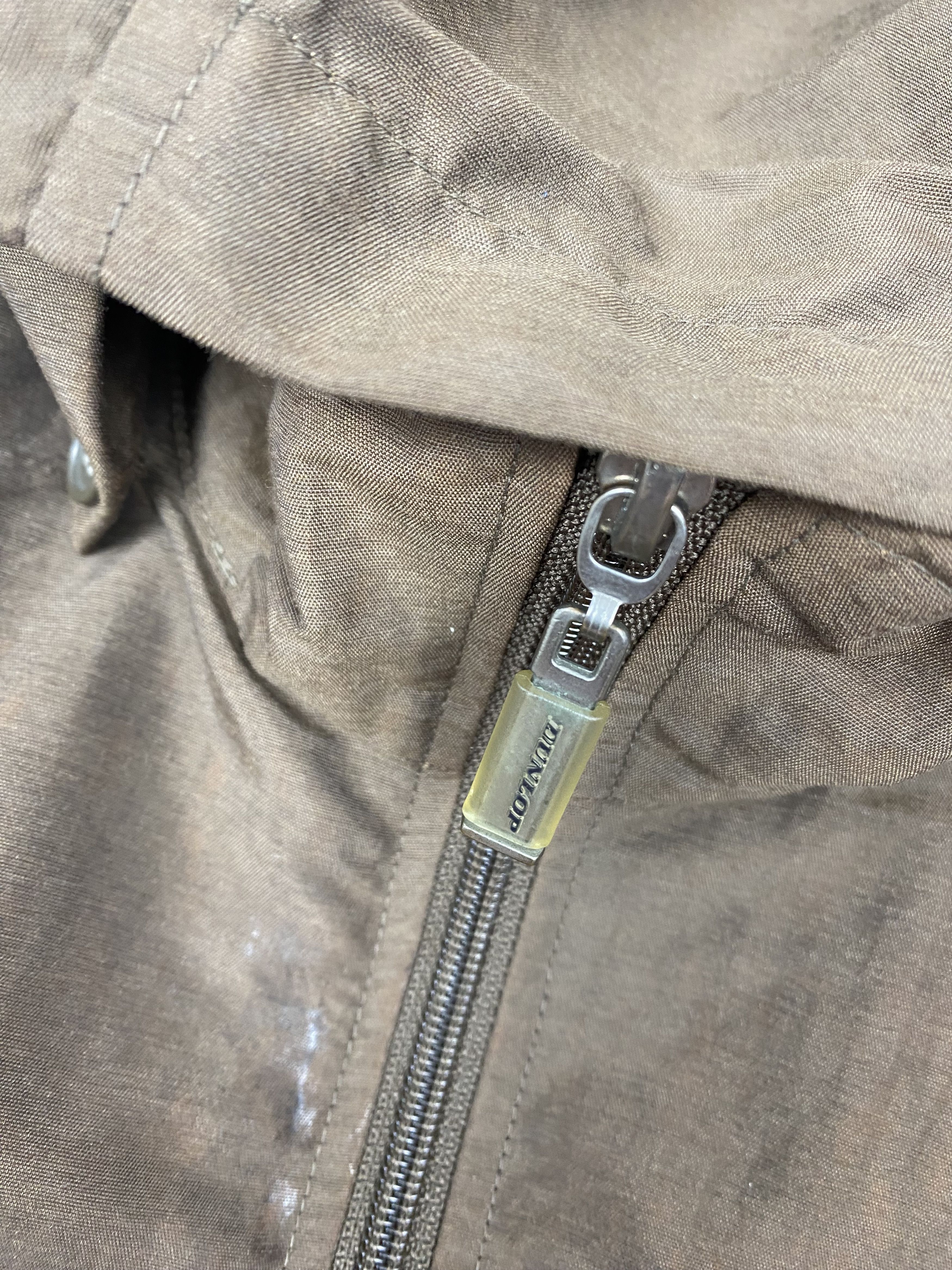 Dunlop Vintage Dunlop Motorsport Brown Hooded Light Jacket - Size L Size US L / EU 52-54 / 3 - 3 Thumbnail