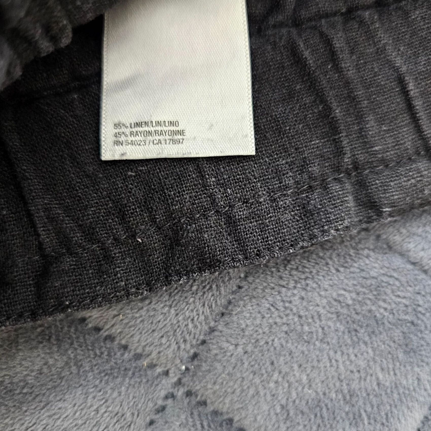 Old Navy Old Navy Pants Cropped Linen Blend Black Stretch Drawstring Waist Women Regular Size M? Size 36" / US 14 / IT 50 - 3 Thumbnail