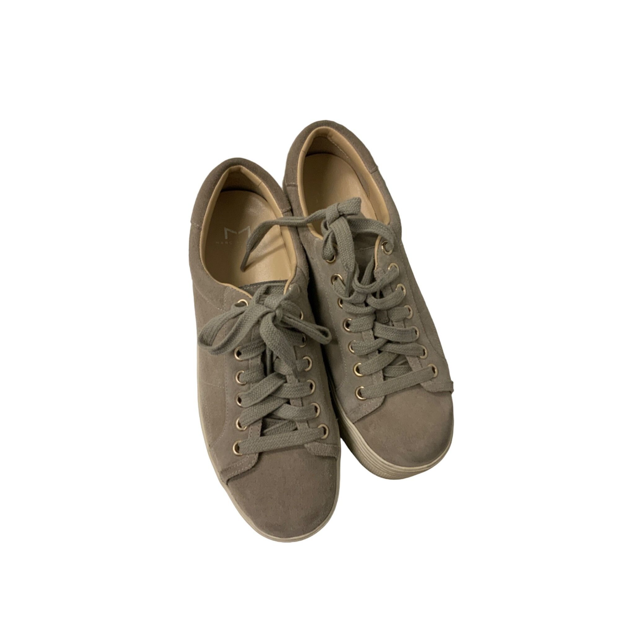 Marc Fisher Marc Fisher Ltd Taupe Suede MLEMMY Platform Sneakers Size US 7.5 / IT 37.5 - 1 Thumbnail