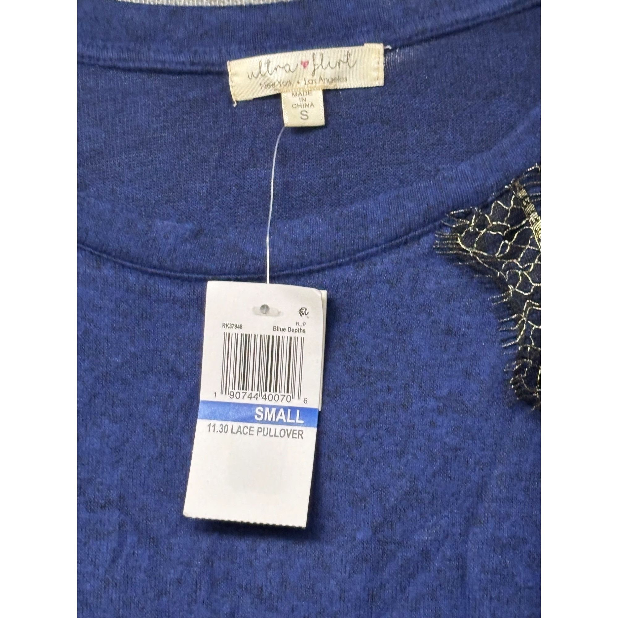 Other Ultra Flirt Junior’s Embellished Reglan Pullover Sweater, Bl Size S / US 4 / IT 40 - 6 Thumbnail