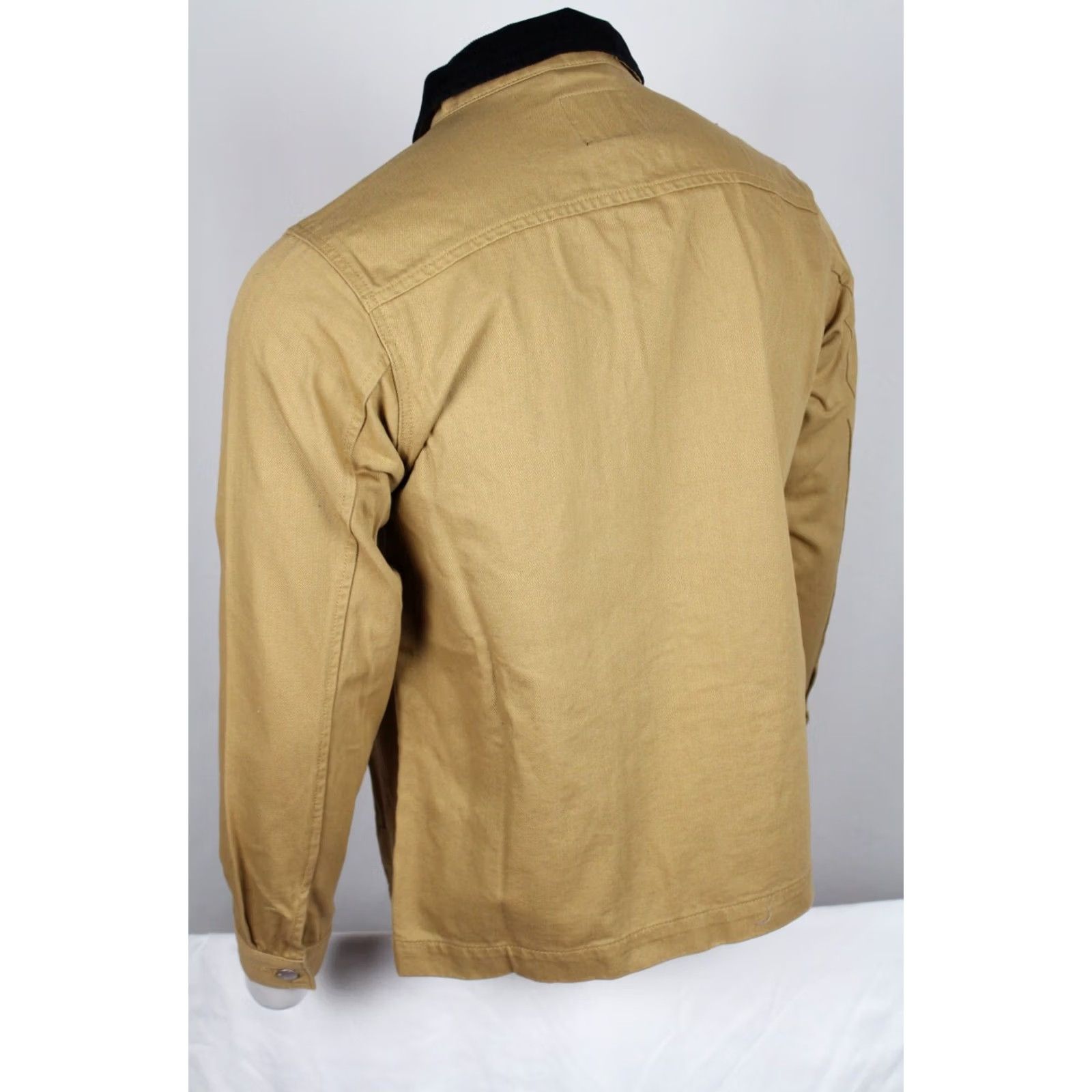 WeSC VINTAGE WESC Men's Work Jacket Full Zip Canvas Size Small Tan M122987 Size US S / EU 44-46 / 1 - 2 Thumbnail