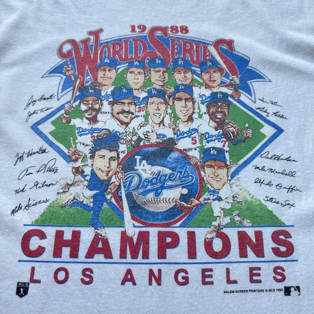 Maillot Los Angeles Dodgers Mitchell Ness 1988 World Series - Taille 2XL - Crème - Homme - Neuf