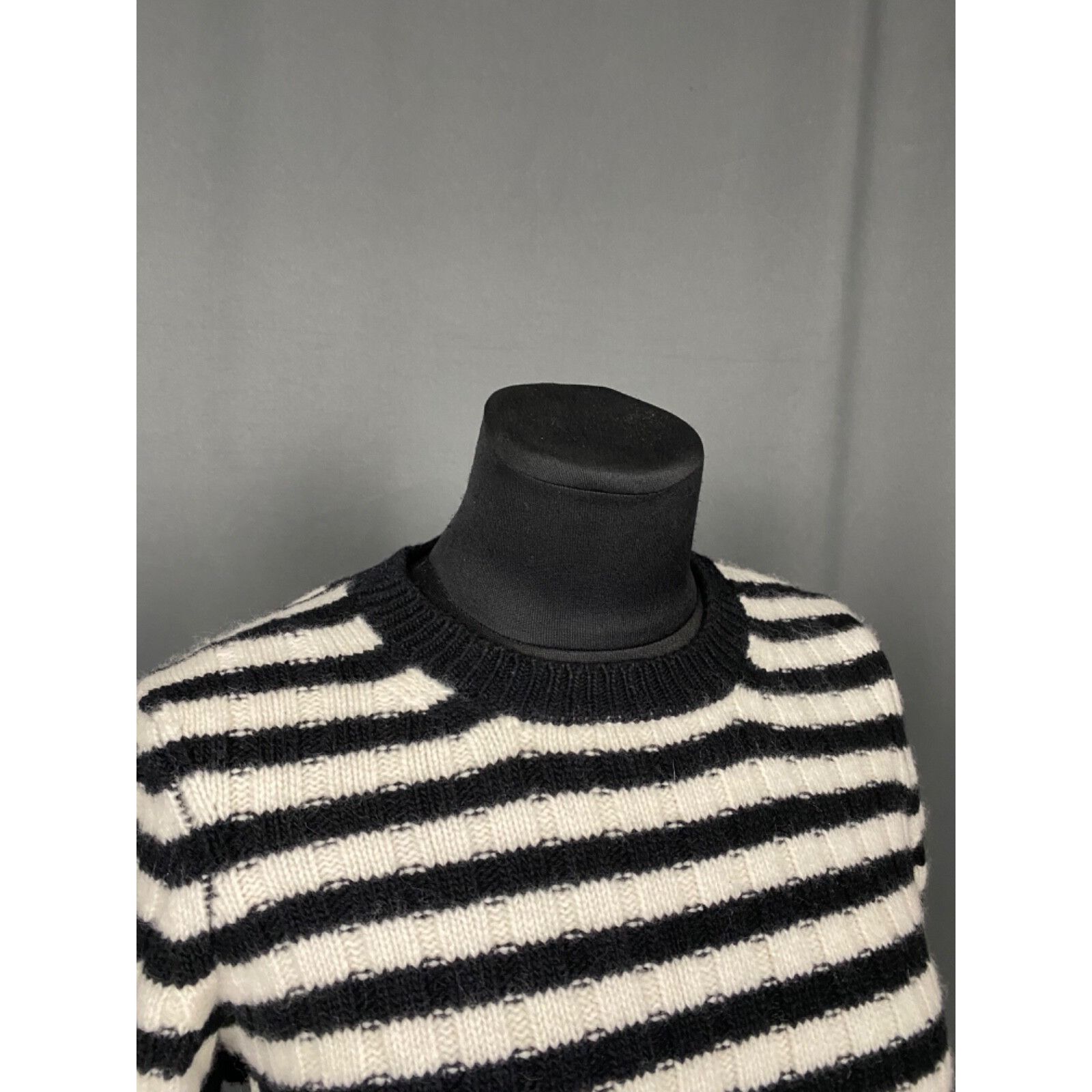 Sonia Rykiel MINT! 790$ RRP Sonia Rykiel White Black Striped Knit Wool D Size XS / US 0-2 / IT 36-38 - 6 Thumbnail
