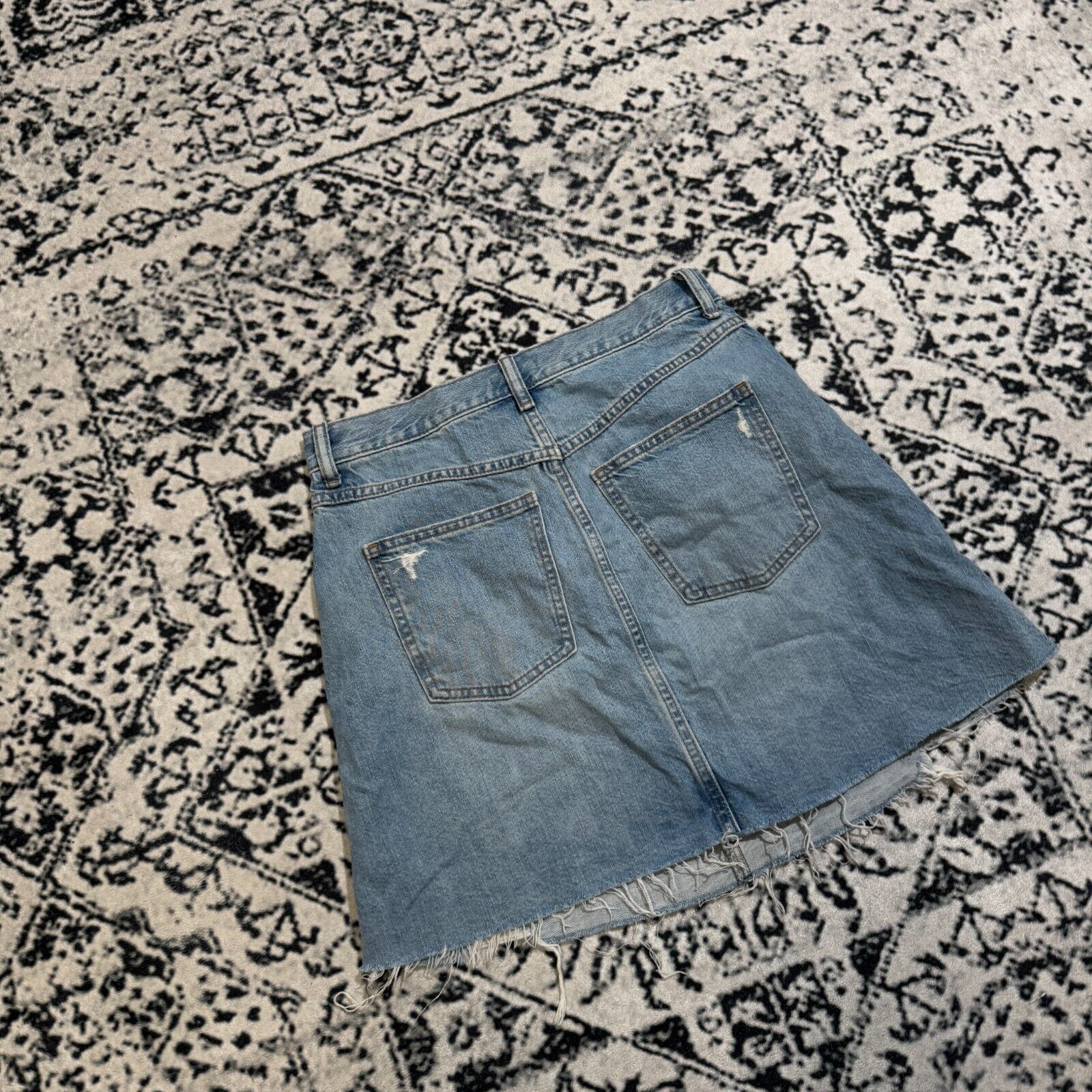 Vintage Vintage Women's Blue Cotton Skirt Size W27 Regular Fit Size 27" / US 4 / IT 40 - 8 Thumbnail
