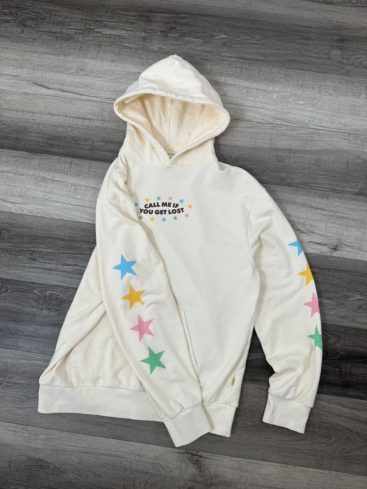 image of Golf Wang Call Me If You Get Lost Album Star Hoodie XL in Snow, Men's