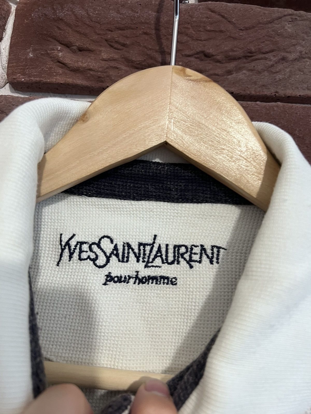 Vintage Rare Yves Saint Laurent YSL vintage polo shirt logo cropped Size US L / EU 52-54 / 3 - 5 Thumbnail