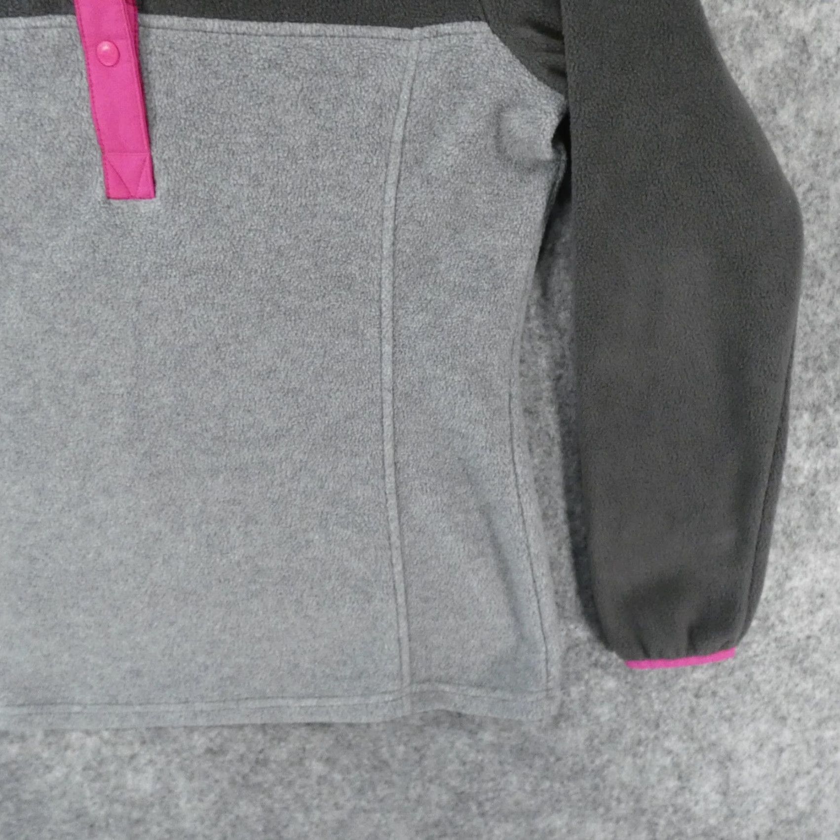Pinko Columbia Sweatshirt Womens Medium Gray Pink Pull Over Fleece Mock Neck Pullover Activewear Logo 100% Polyester Size M / US 6-8 / IT 42-44 - 5 Thumbnail