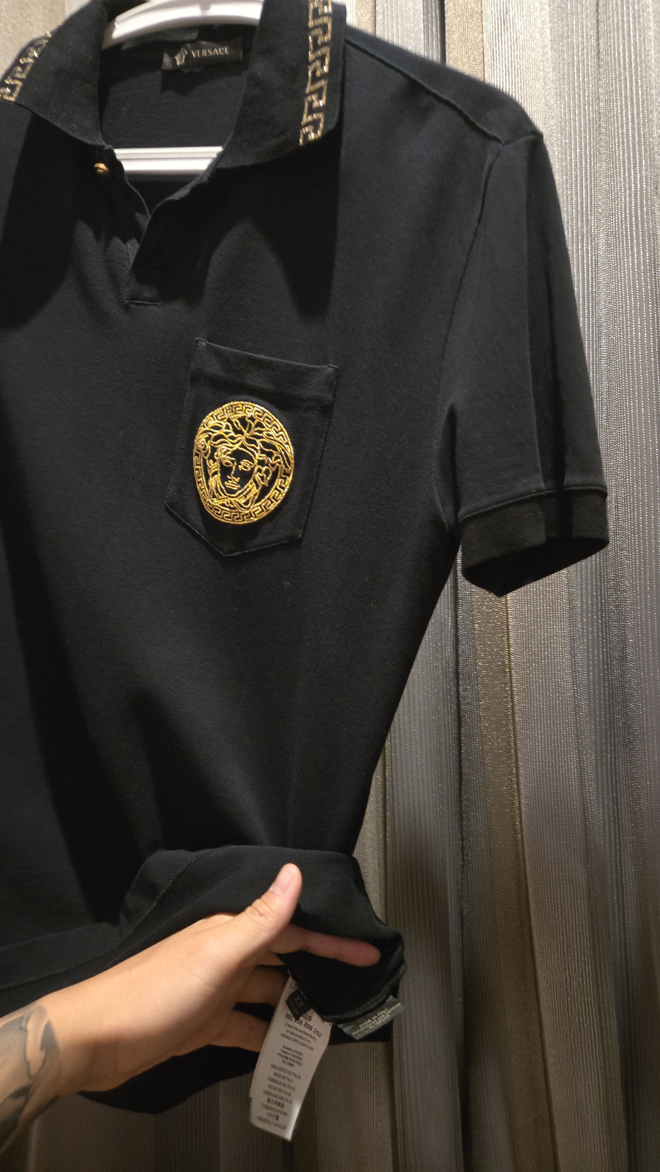 Versace Versace Black and Gold Polo Size US XS / EU 42 / 0 - 4 Thumbnail