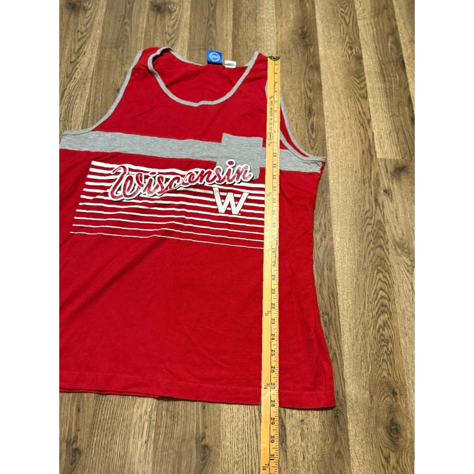 Adidas Adidas Tank Top Men XL White Red Wisconsin Badgers Logo Print Shirt Size US XL / EU 56 / 4 - 4 Thumbnail