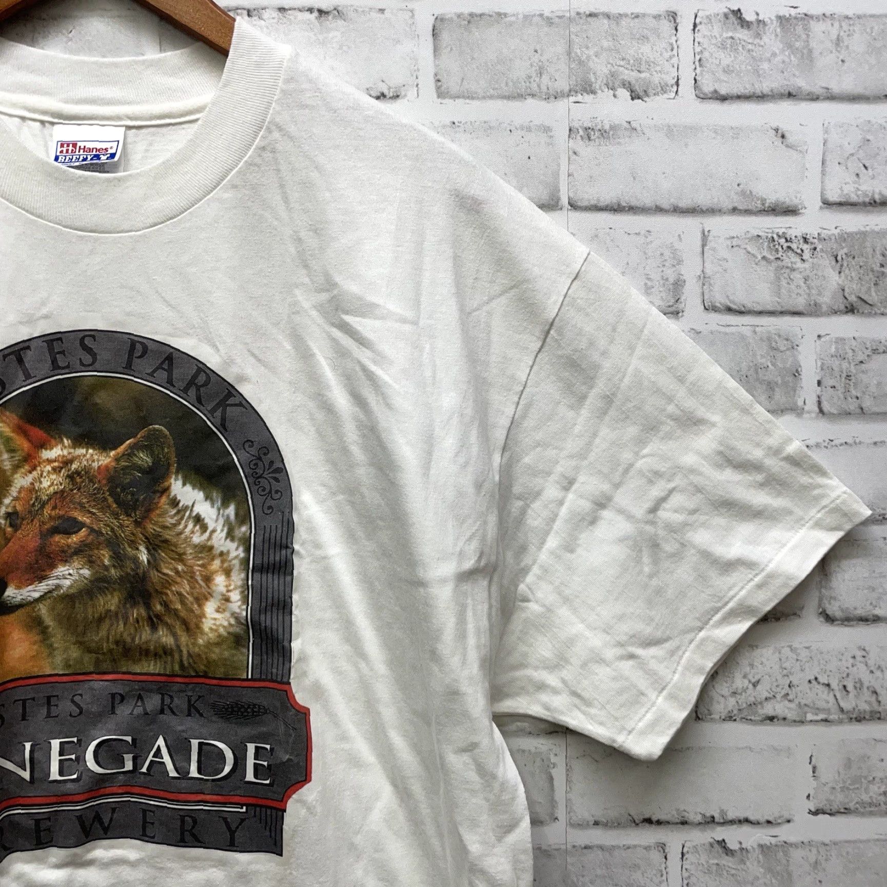 Hanes VINTAGE Renegade Brewery T-Shirt Shirt Mens XL White Stitch Graphic USA 100% Cotton Hanes Modern Classic Tee Mens XL USA Size US XL / EU 56 / 4 - 2 Thumbnail