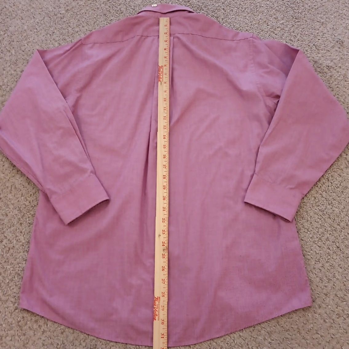 Arrow Arrow Shirt Mens Size 16 Solid Pink Long Sleeve Button Down Cotton Blend Size US L / EU 52-54 / 3 - 5 Thumbnail