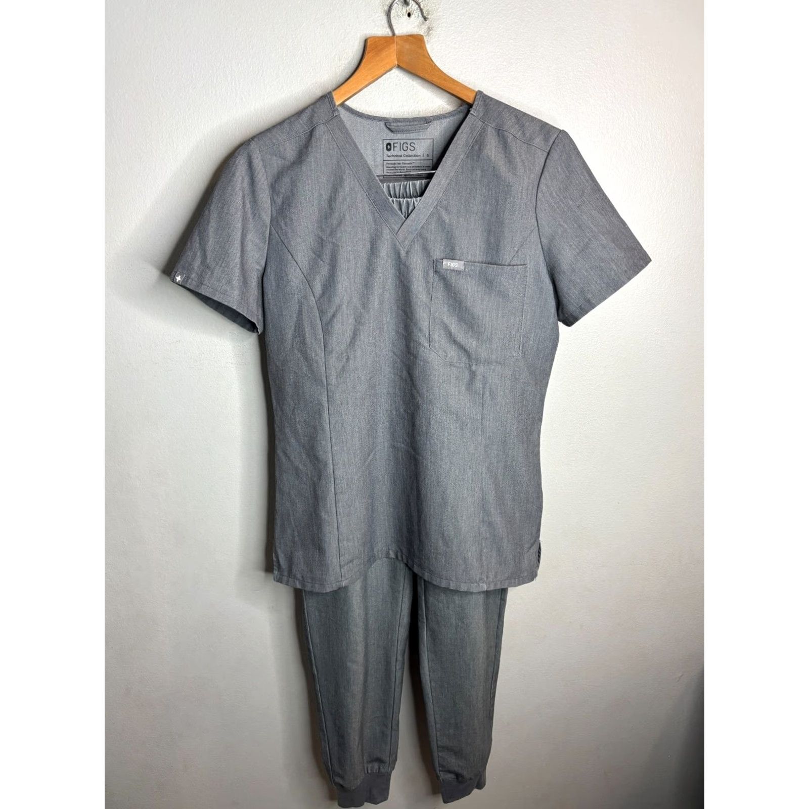 Vintage Figs Scrub Set Womens S Top S Gray Yola Skinny Pants 5766 Size S / US 4 / IT 40 - 2 Thumbnail