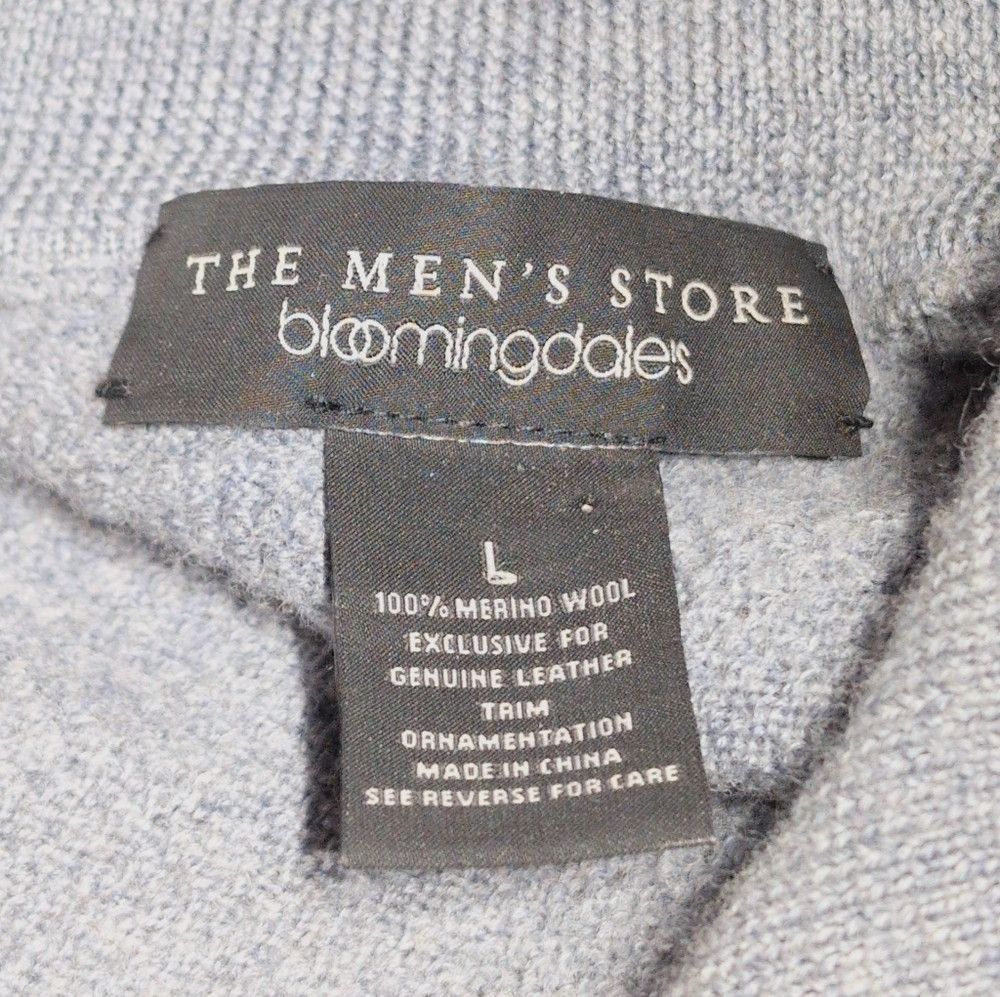 The Men's Store Bloomingdales The Men's Store Merino Wool Sz L Gray Zip-Up Size US L / EU 52-54 / 3 - 4 Thumbnail