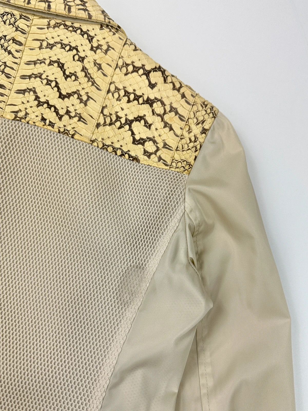 Prada Prada Milano SS99 White Cream Python Leather & Nylon Jacket Size M / US 6-8 / IT 42-44 - 9 Thumbnail