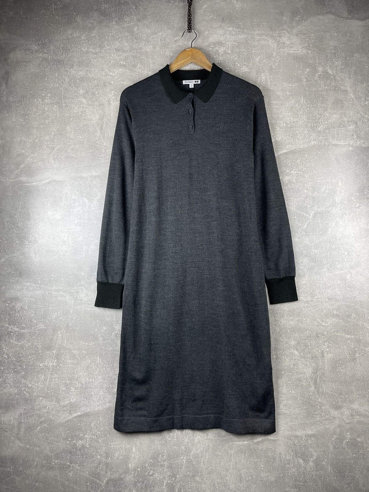 JW Anderson JW Anderson x Uniqlo Knit Polo Dress with Waist Tie Gray Size S / US 4 / IT 40 - 2 Thumbnail